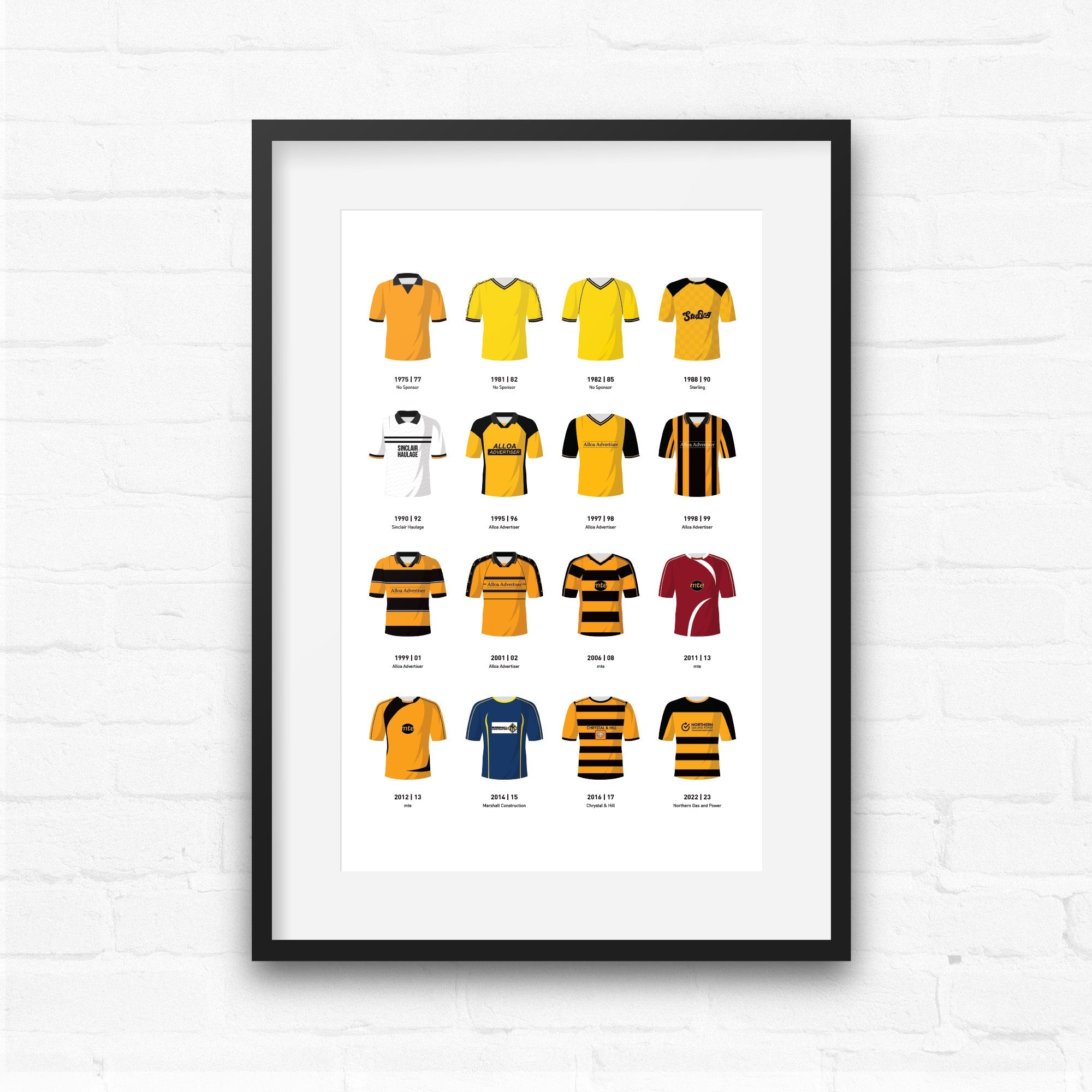 Alloa Classic Kits Football Team Print Good Team On Paper