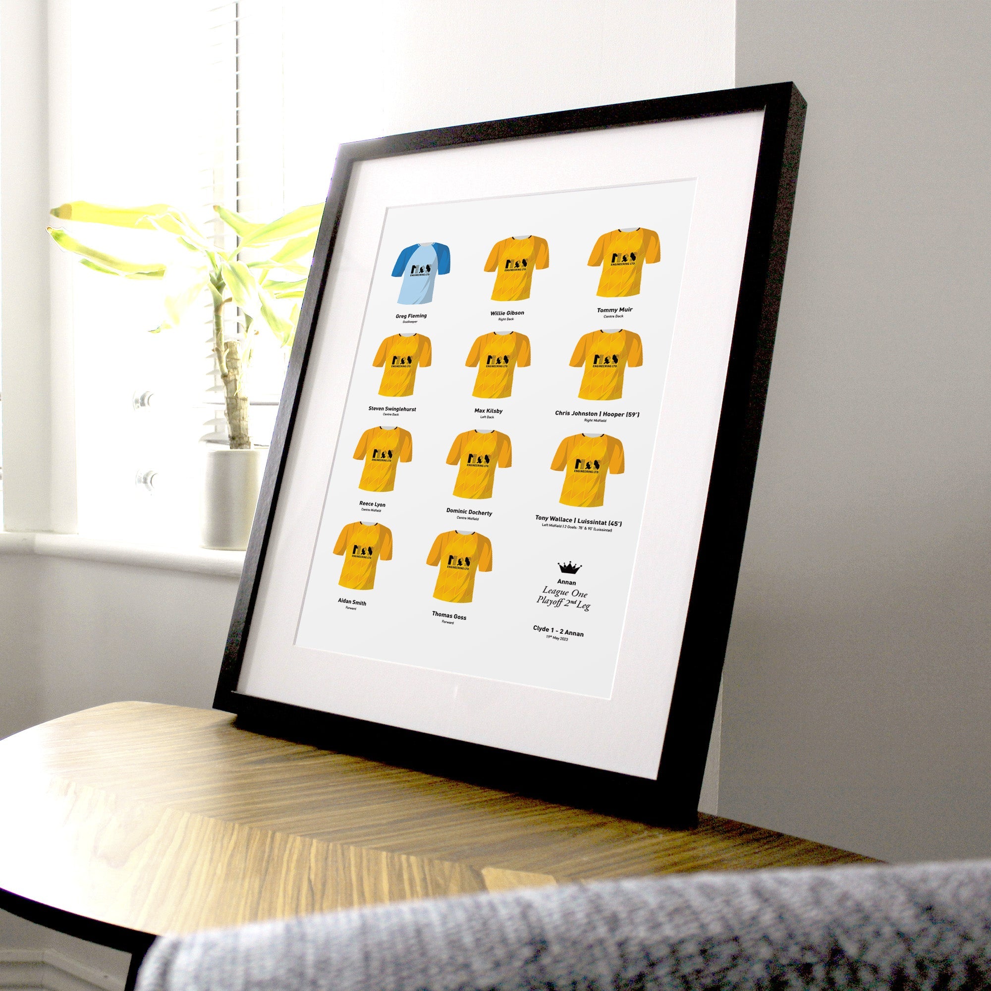 Annan 2023 League 1 Playoff Winners Football Team Print Good Team On Paper