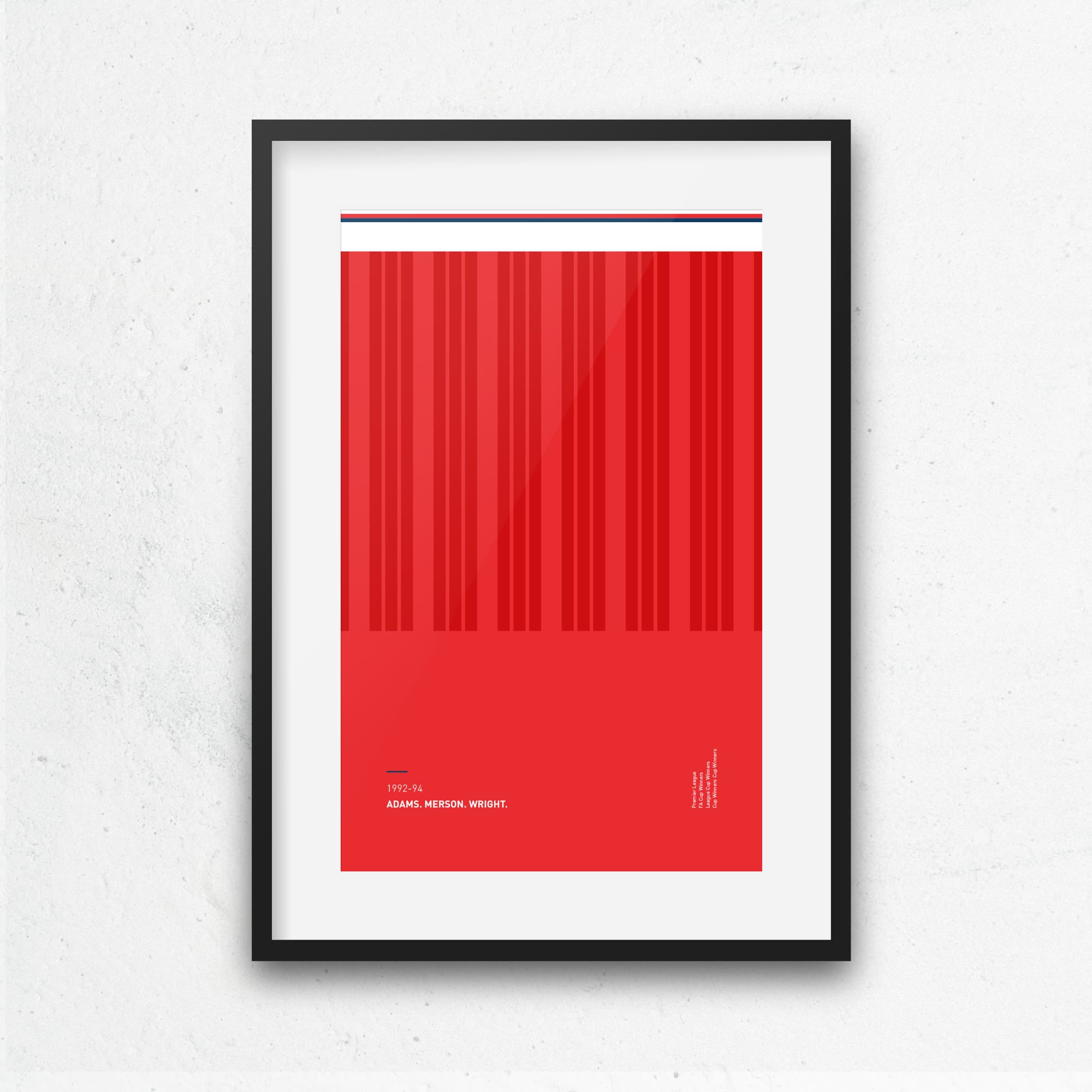 Arsenal 1992-94 'Better Days' Football Print Good Team On Paper