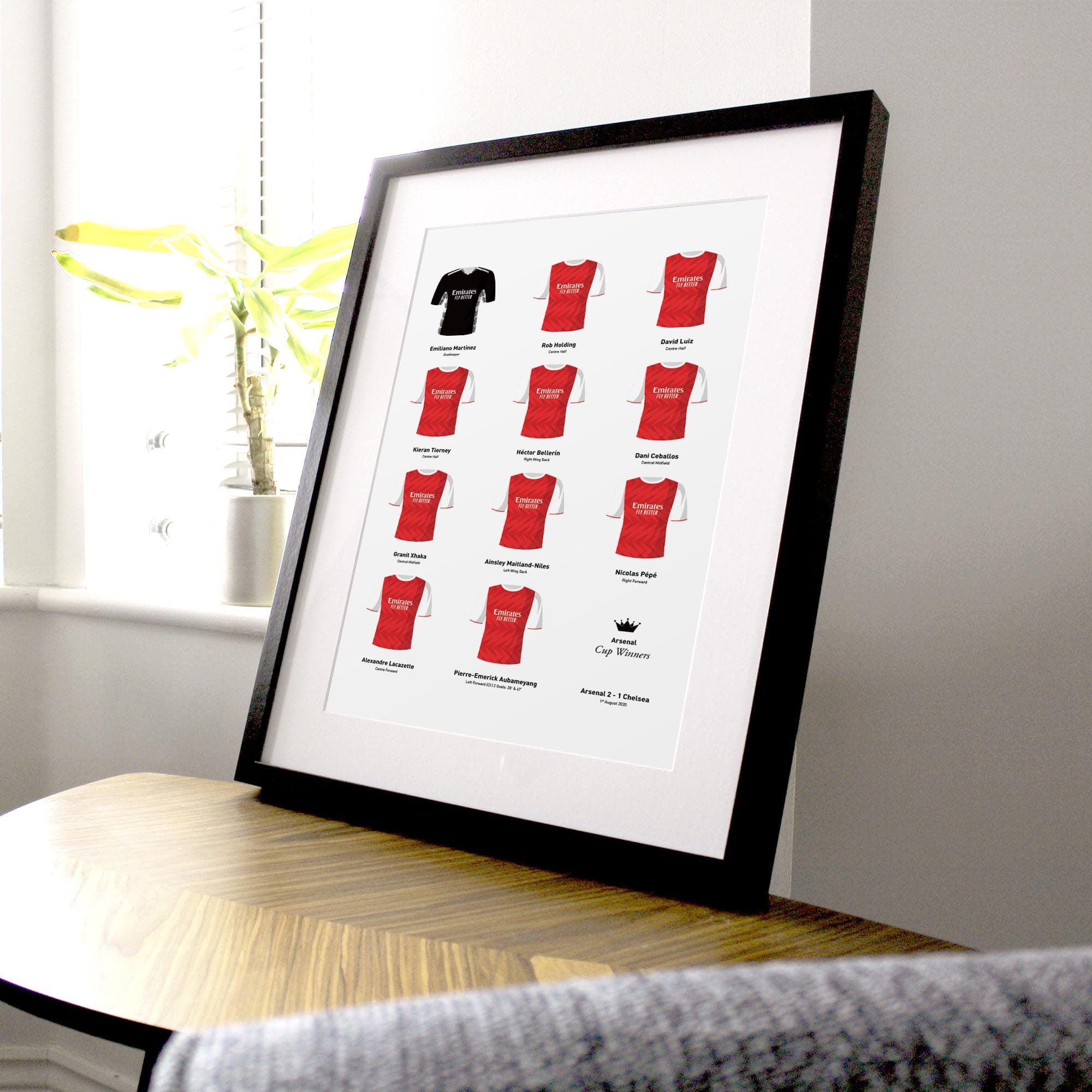 Arsenal 2020 Cup Winners Football Team Print Good Team On Paper
