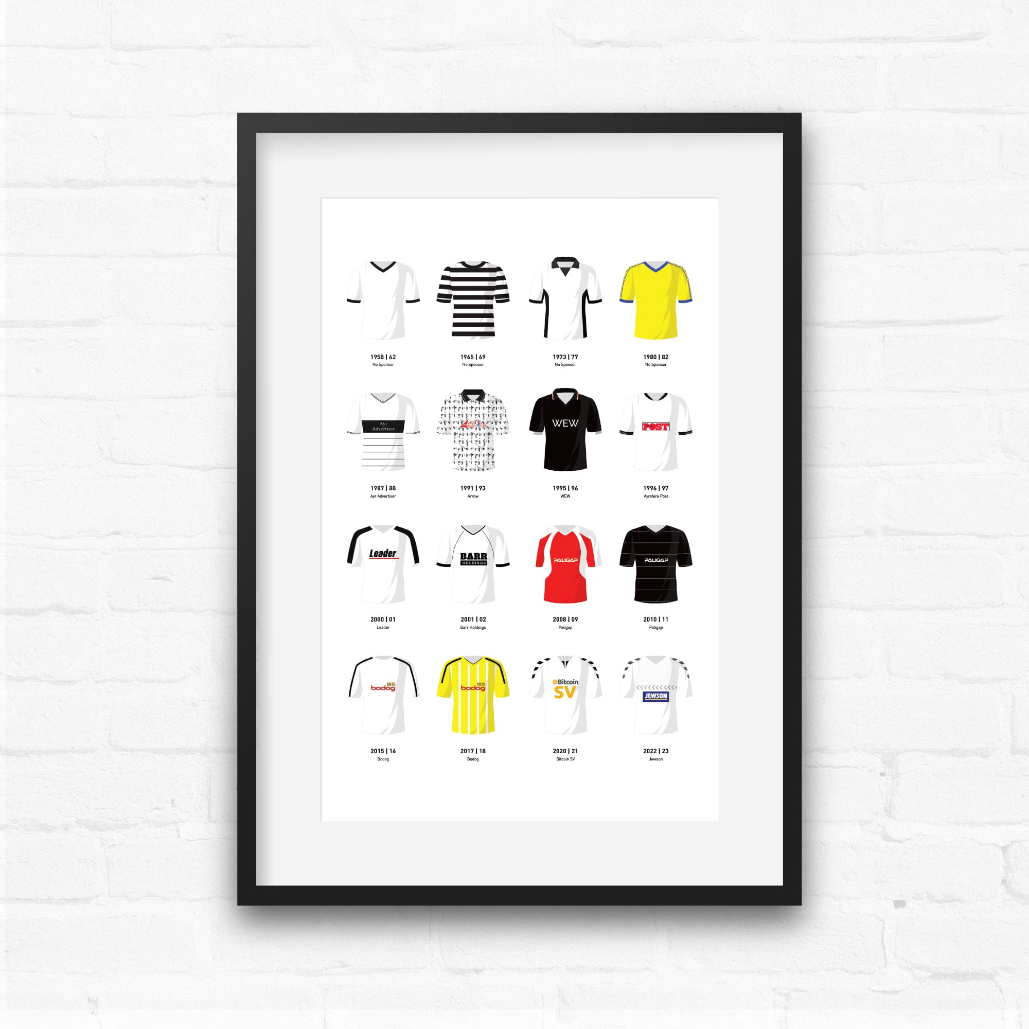 Ayr Classic Kits Football Team Print Good Team On Paper