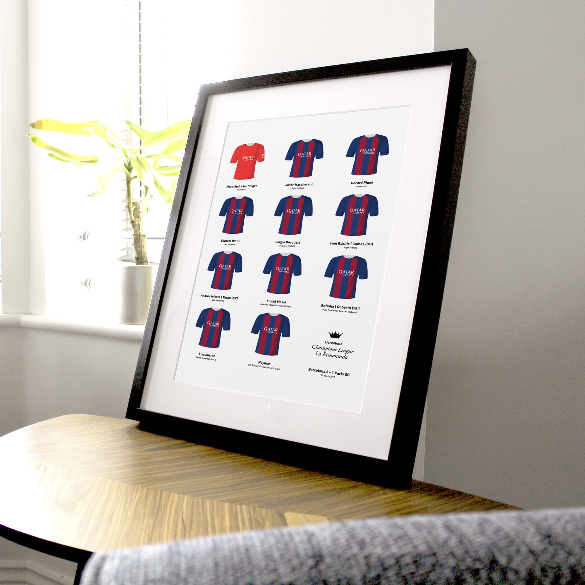 Barcelona 2017 European La Remontada Football Team Print Good Team On Paper