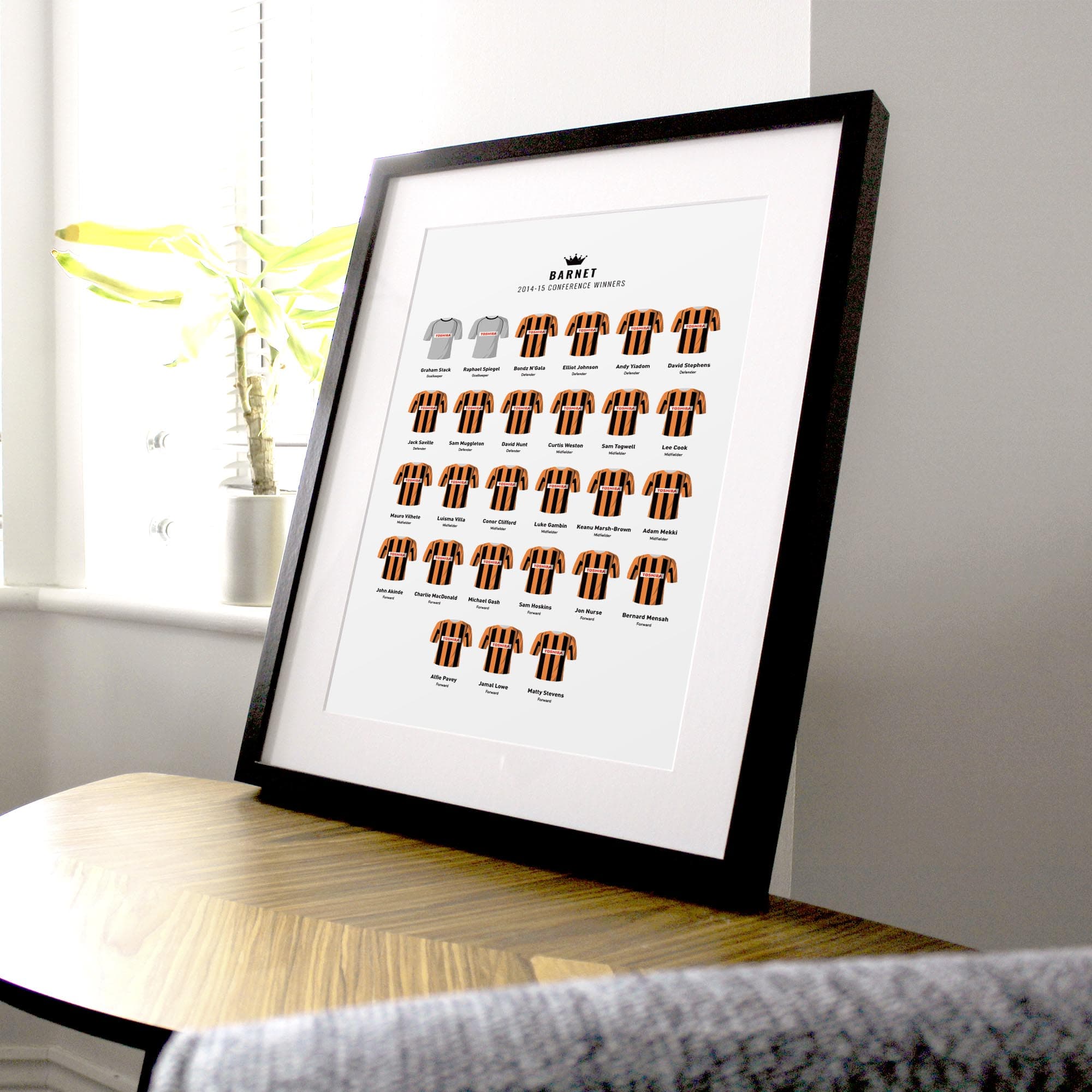 Barnet 2015 Conference Winners Football Team Print Good Team On Paper