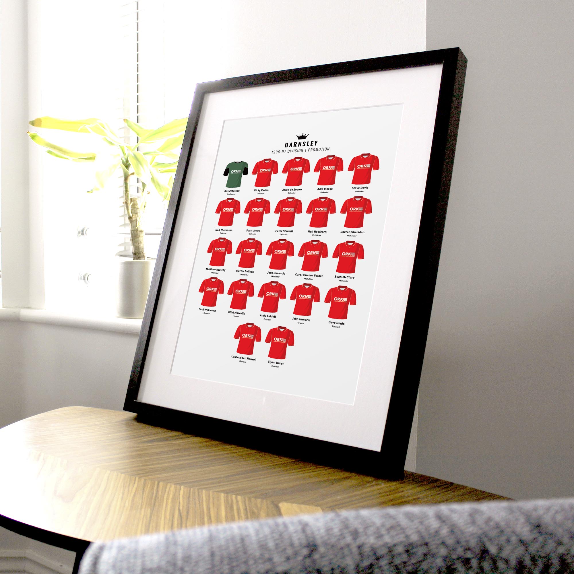 Barnsley 1997 Division 1 Promotion Winners Football Team Print Good Team On Paper