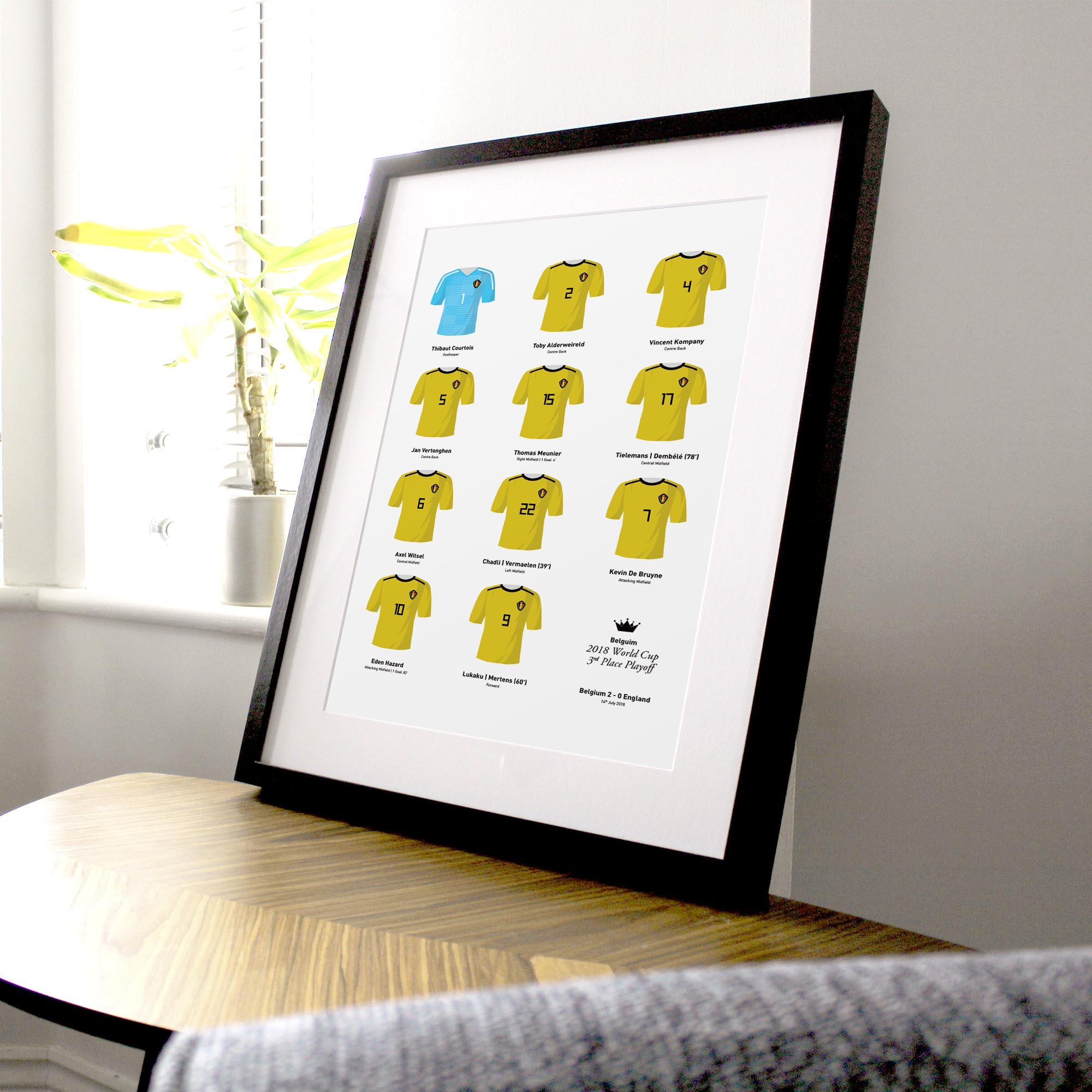 Belgium 2018 World Cup Football Team Print Good Team On Paper