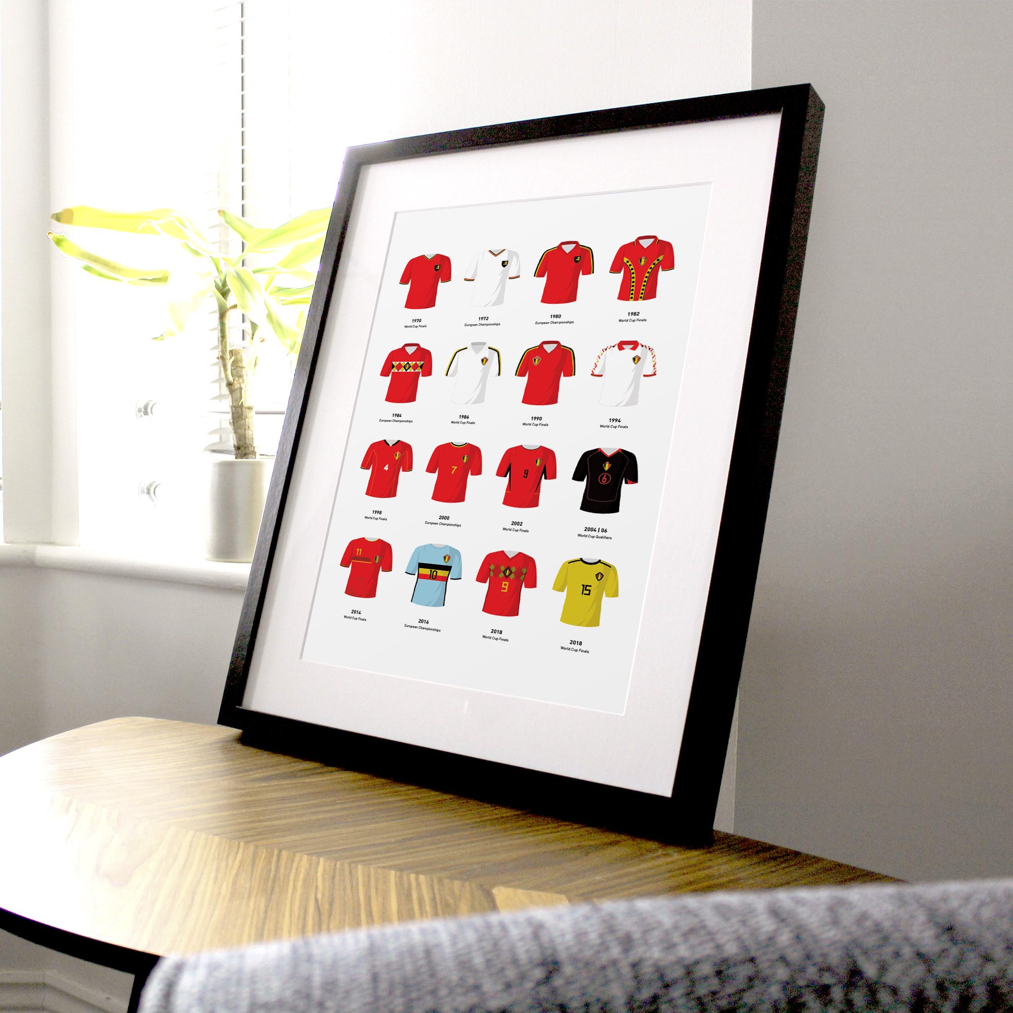 Belgium Classic Kits Football Team Print Good Team On Paper