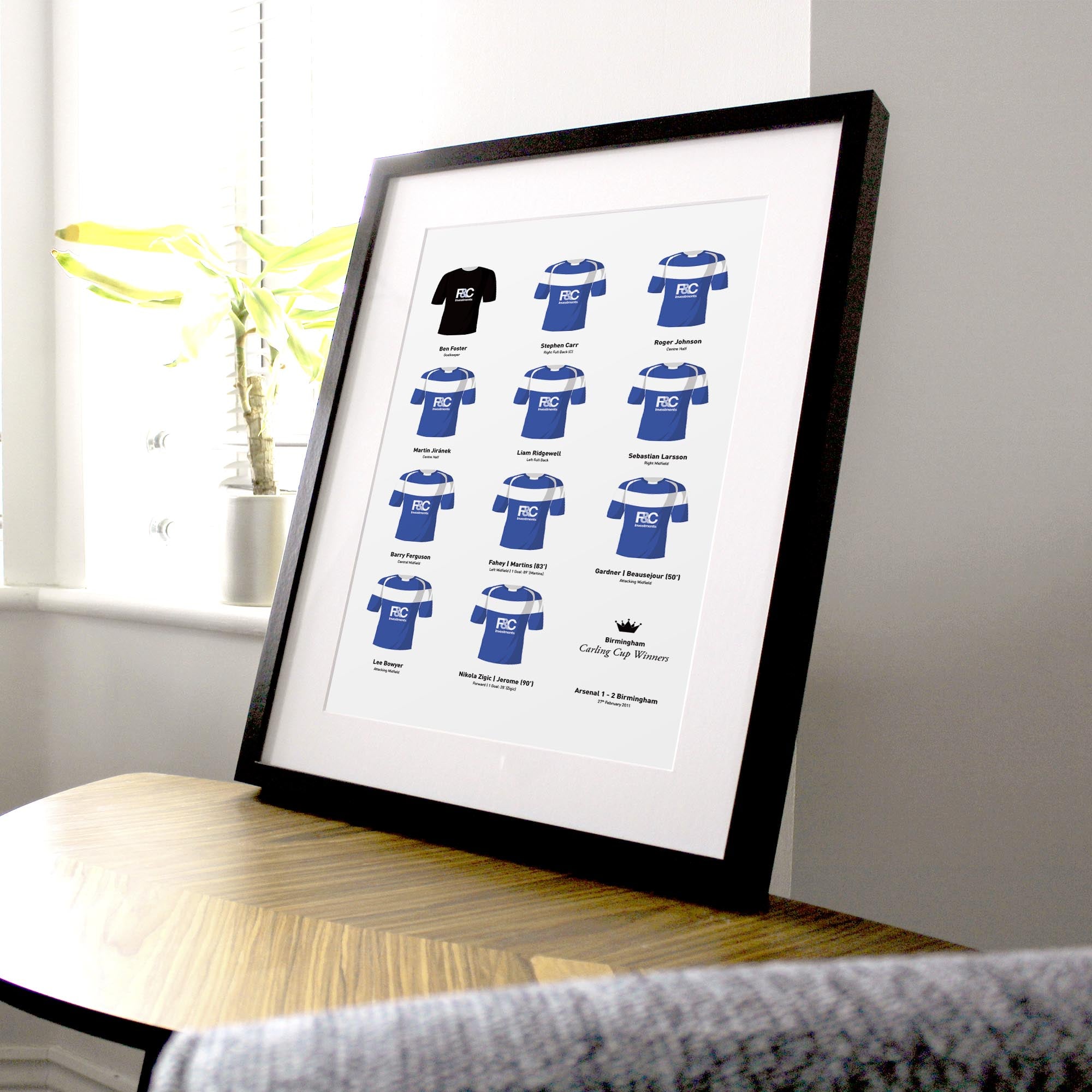 Birmingham 2011 Carling Cup Winners Football Team Print Good Team On Paper