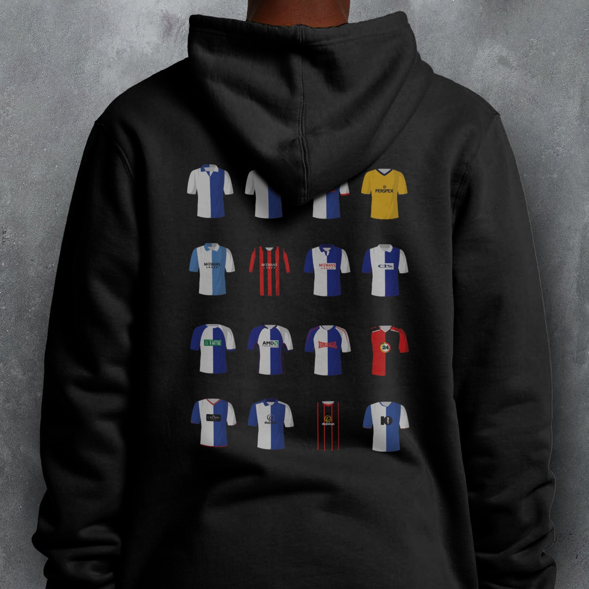 Blackburn Classic Kits Football Hoodie Good Team On Paper