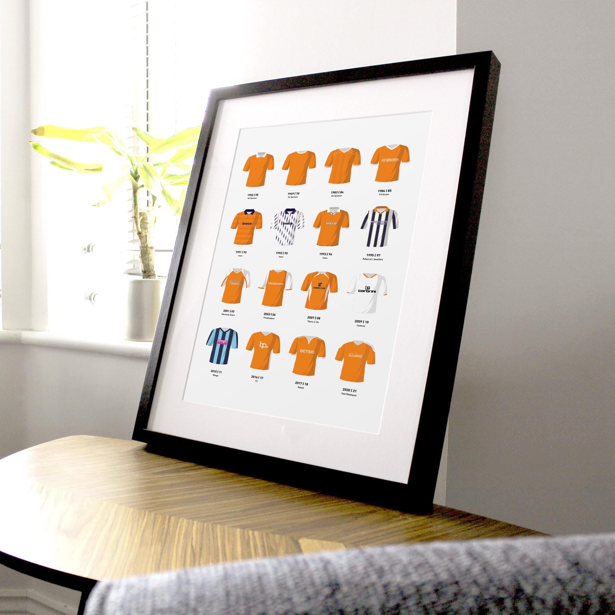 Blackpool Classic Kits Football Team Print Good Team On Paper