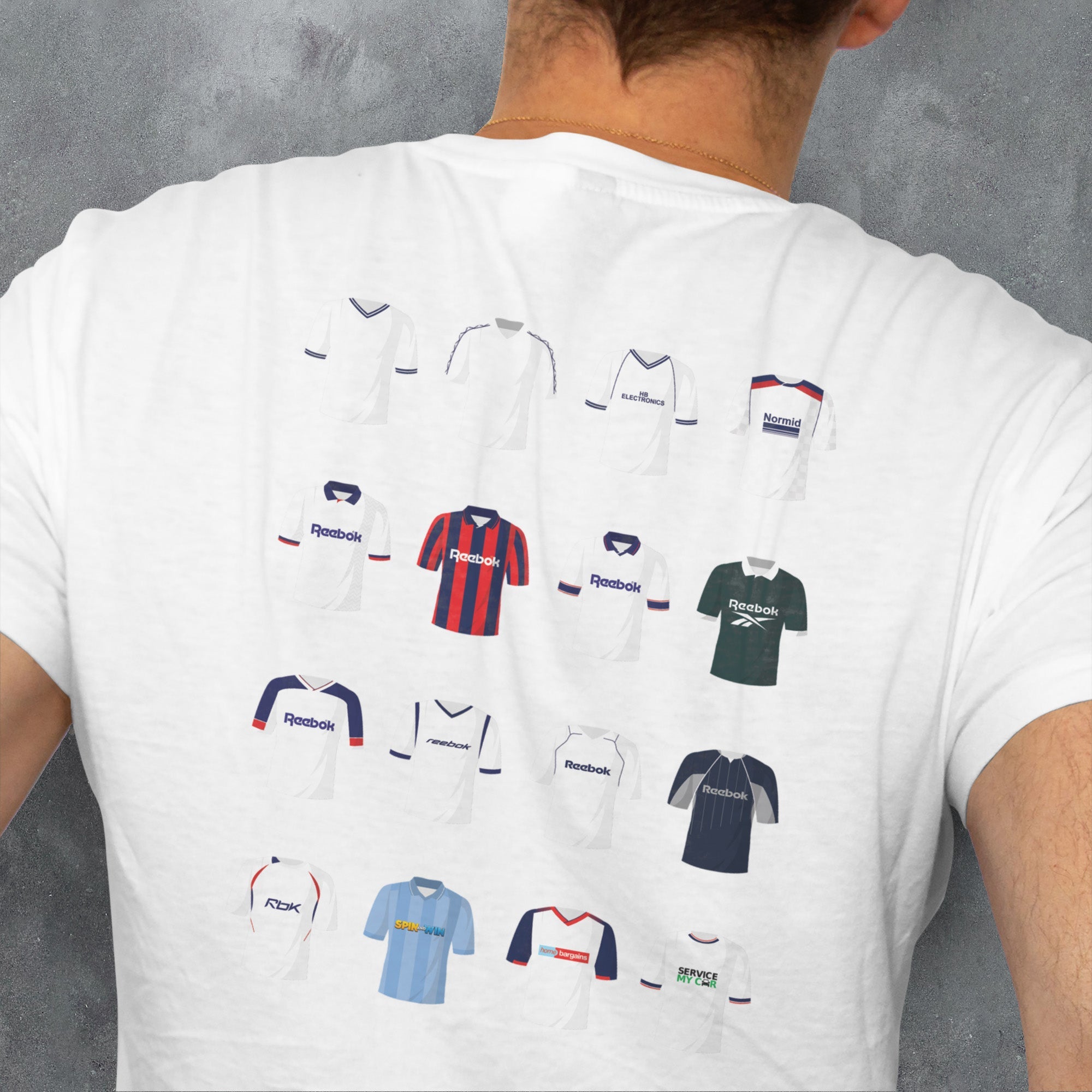 Bolton Classic Kits Football T-Shirt Good Team On Paper