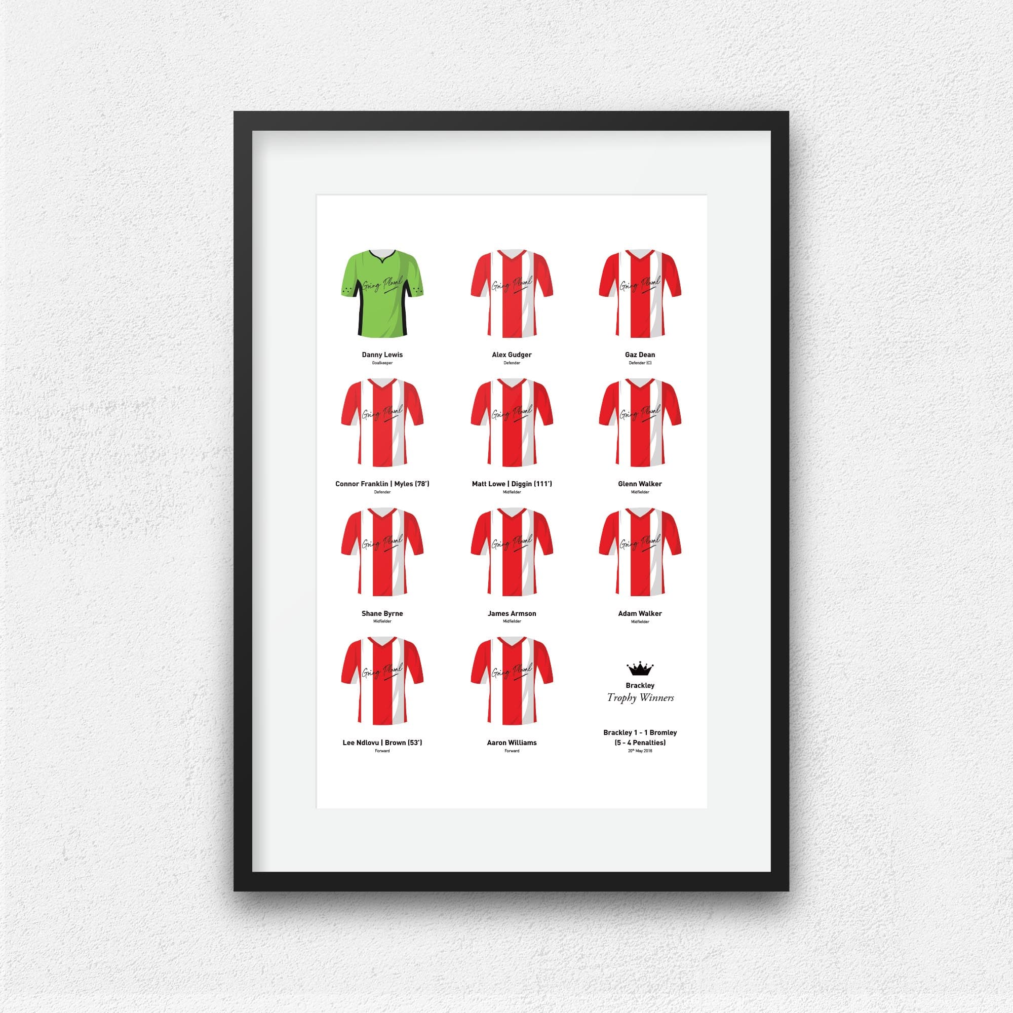 Brackley 2018 Trophy Winners Football Team Print Good Team On Paper