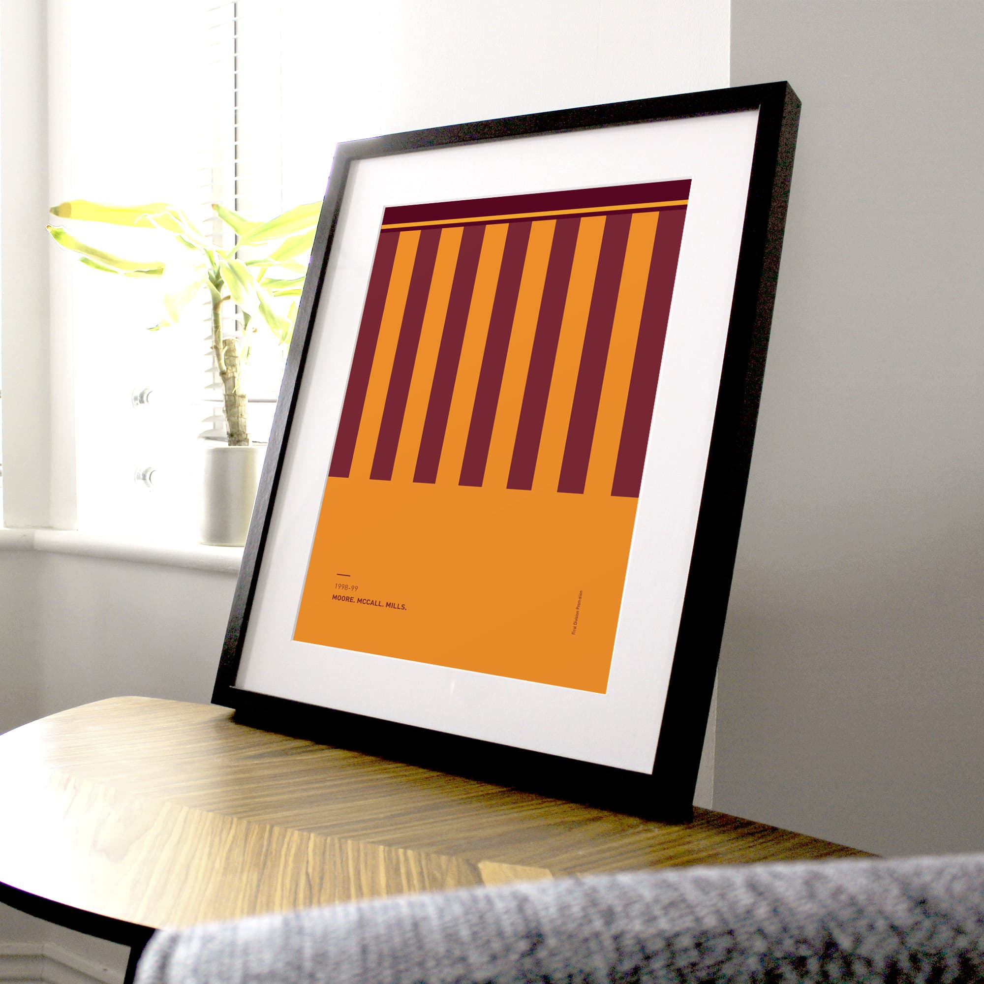Bradford 1998-99 'Better Days' Football Print Good Team On Paper