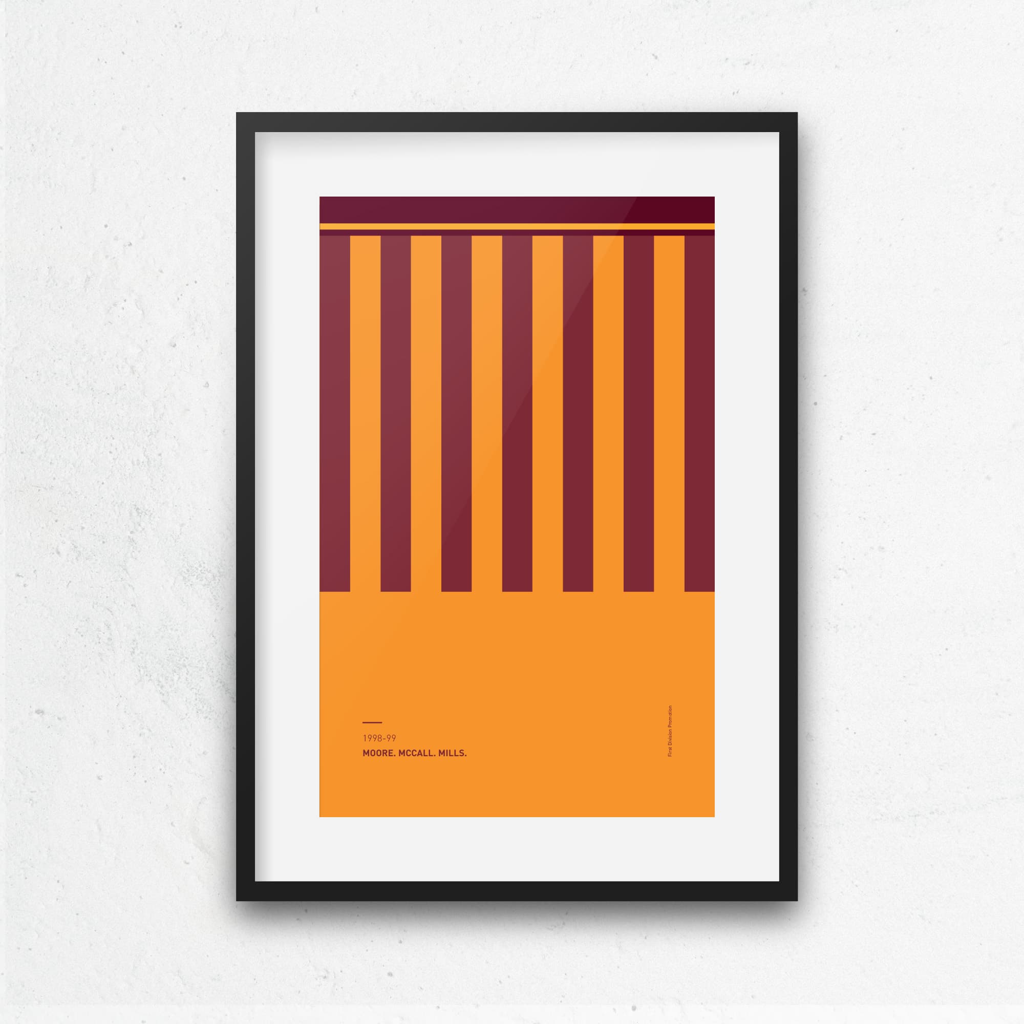 Bradford 1998-99 'Better Days' Football Print Good Team On Paper