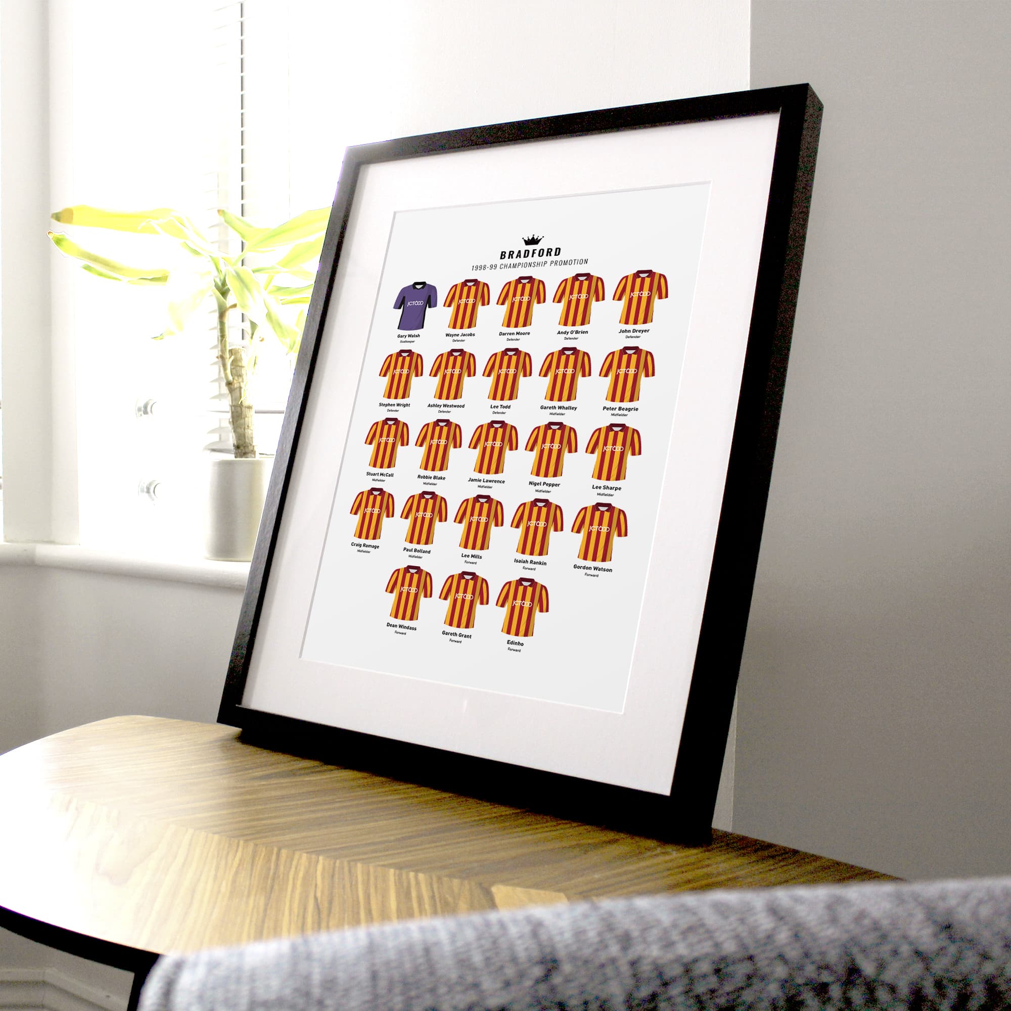 Bradford 1999 Championship Promotion Football Team Print Good Team On Paper