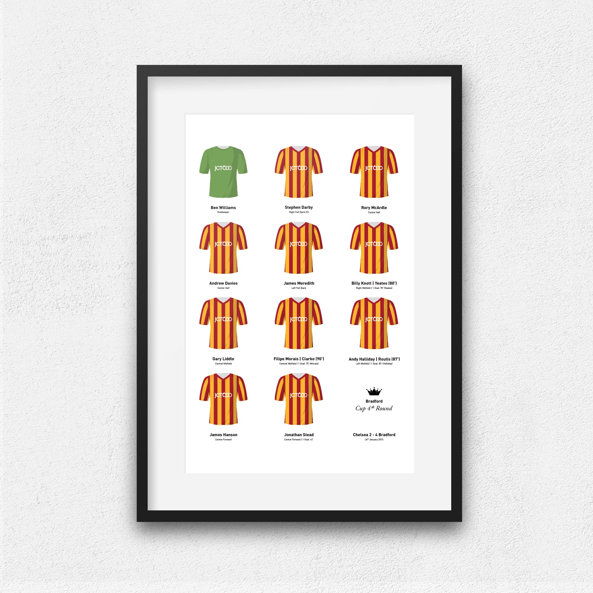 Bradford 2015 Cup 4th Round Football Team Print Good Team On Paper