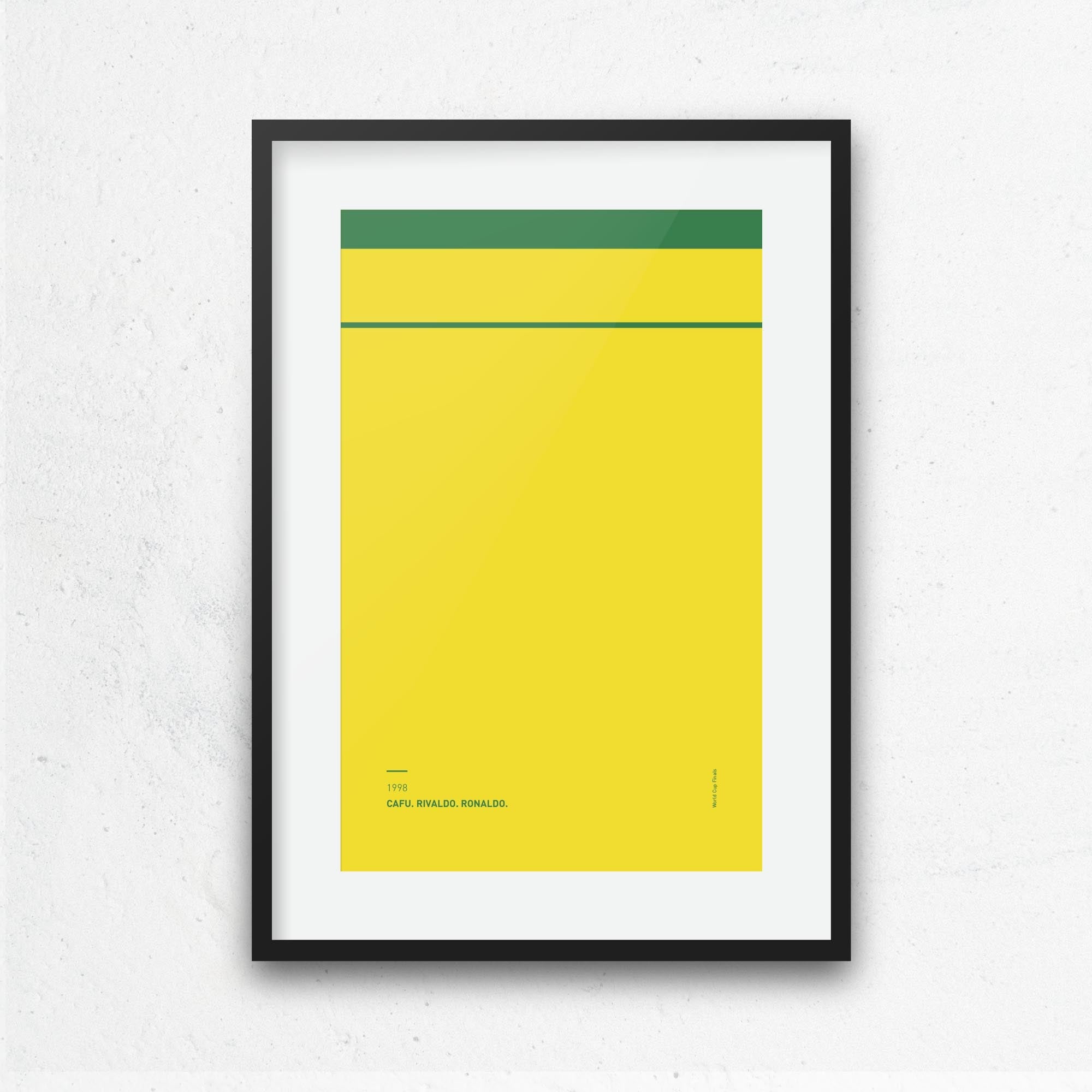 Brazil 1998 'Better Days' Football Print Good Team On Paper