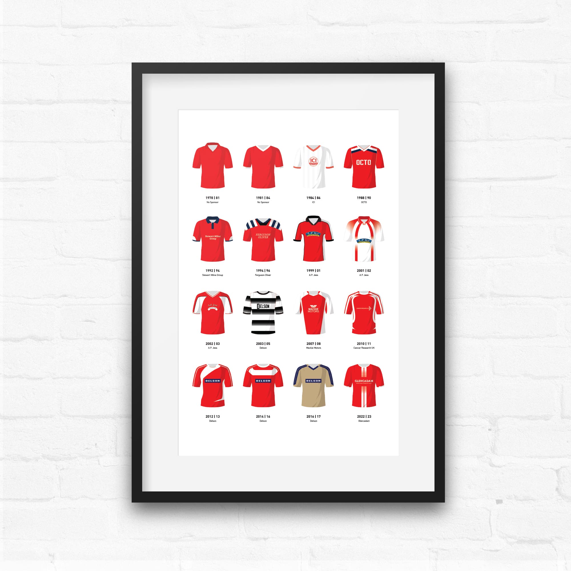 Brechin Classic Kits Football Team Print Good Team On Paper