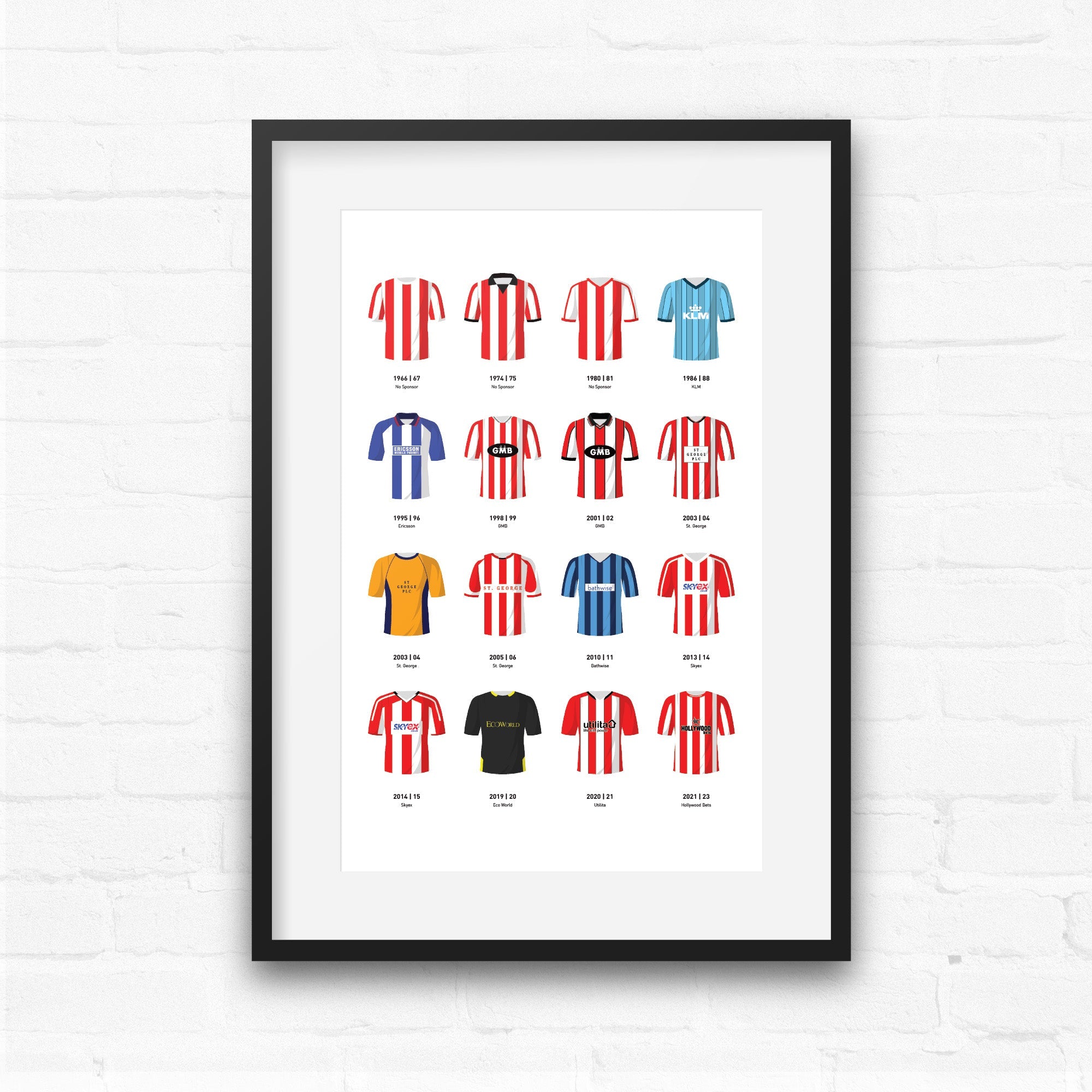 Brentford Classic Kits Football Team Print Good Team On Paper