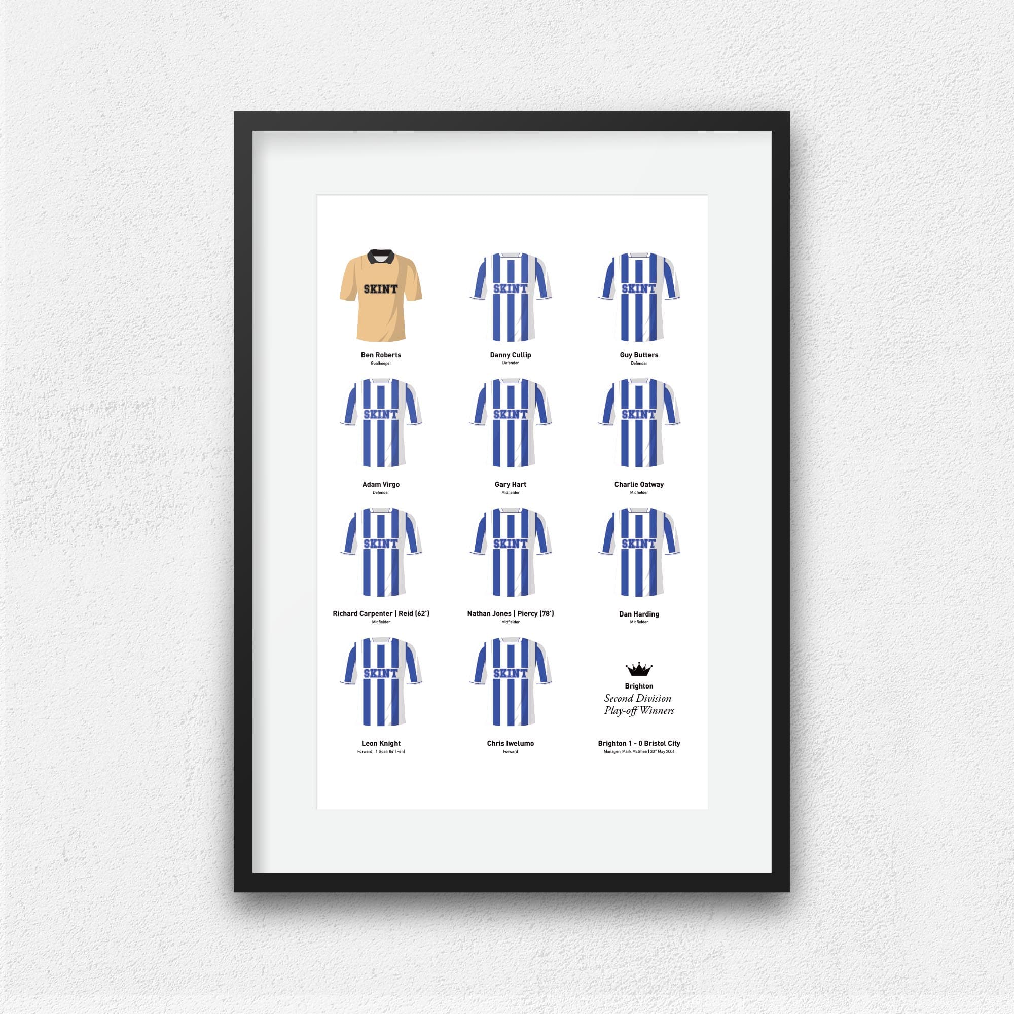 Brighton 2004 Second Division Playoff Winners Football Team Print Good Team On Paper