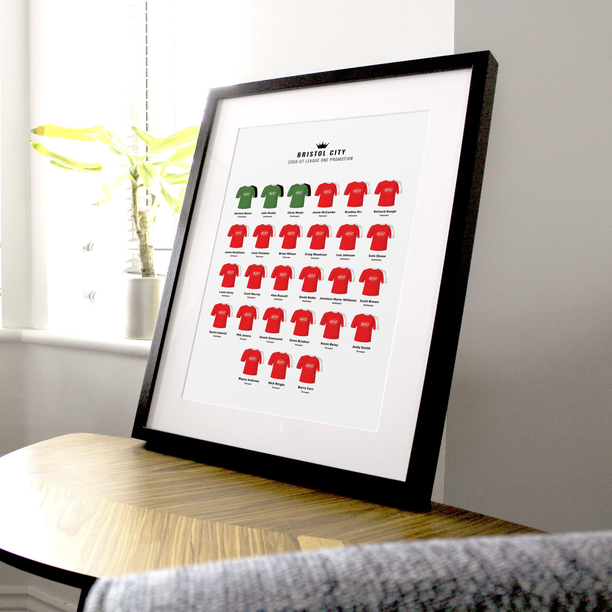 Bristol City 2007 League 1 Promotion Football Team Print Good Team On Paper