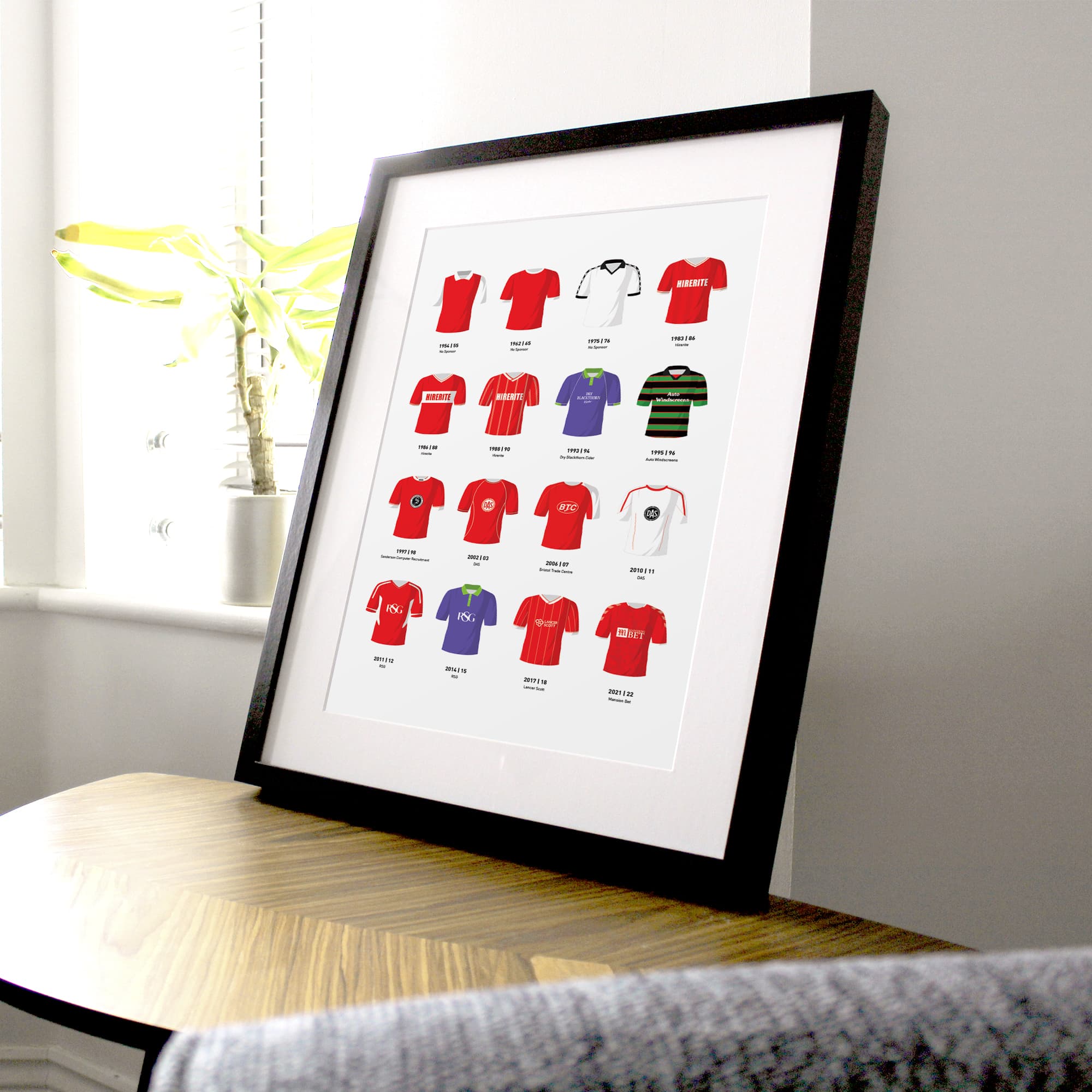Bristol City Classic Kits Football Team Print Good Team On Paper