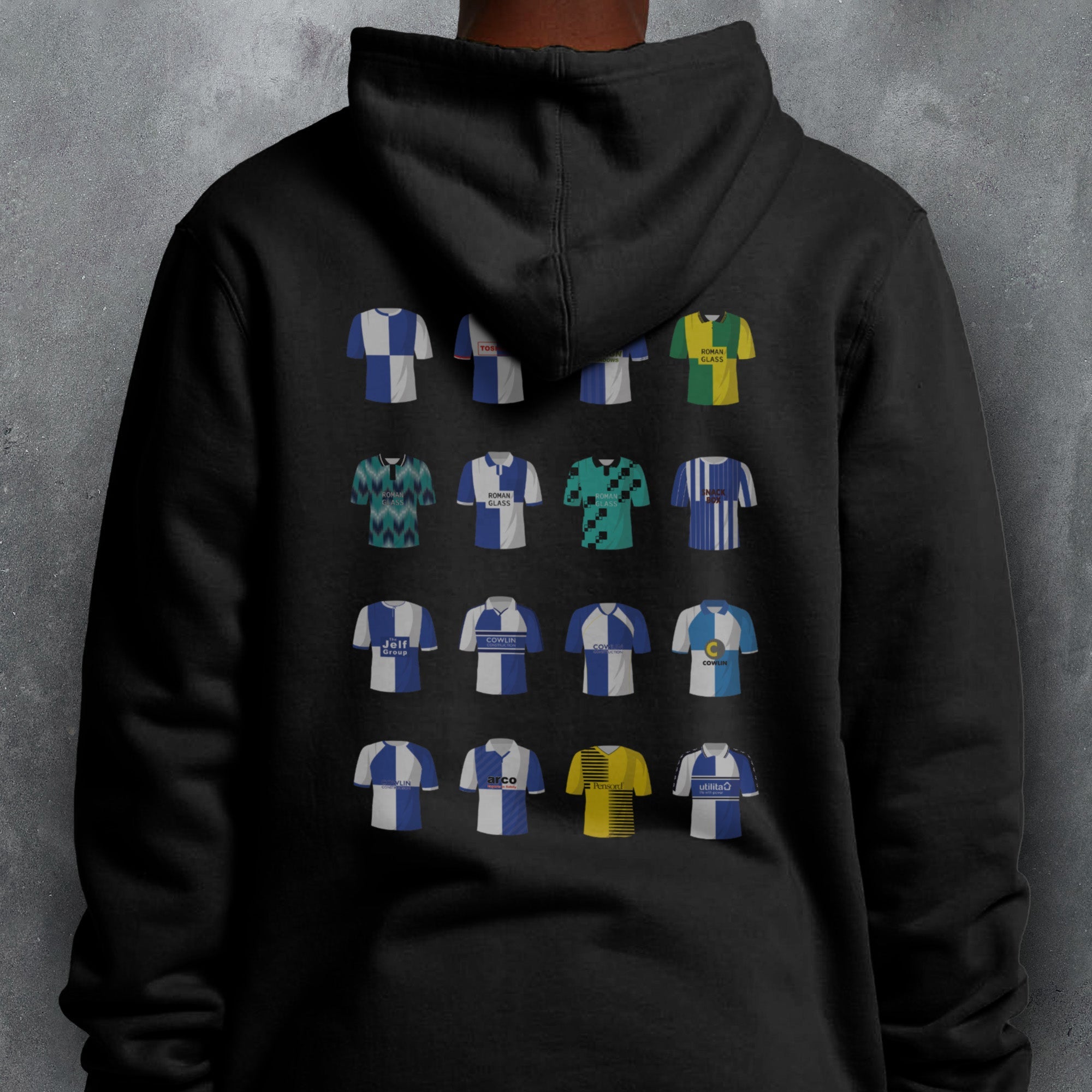 Bristol Rovers Classic Kits Football Hoodie Good Team On Paper