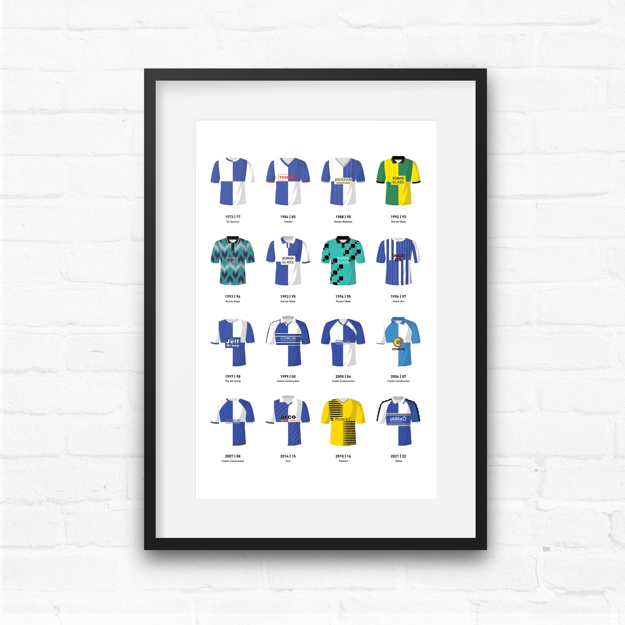 Bristol Rovers Classic Kits Football Team Print Good Team On Paper