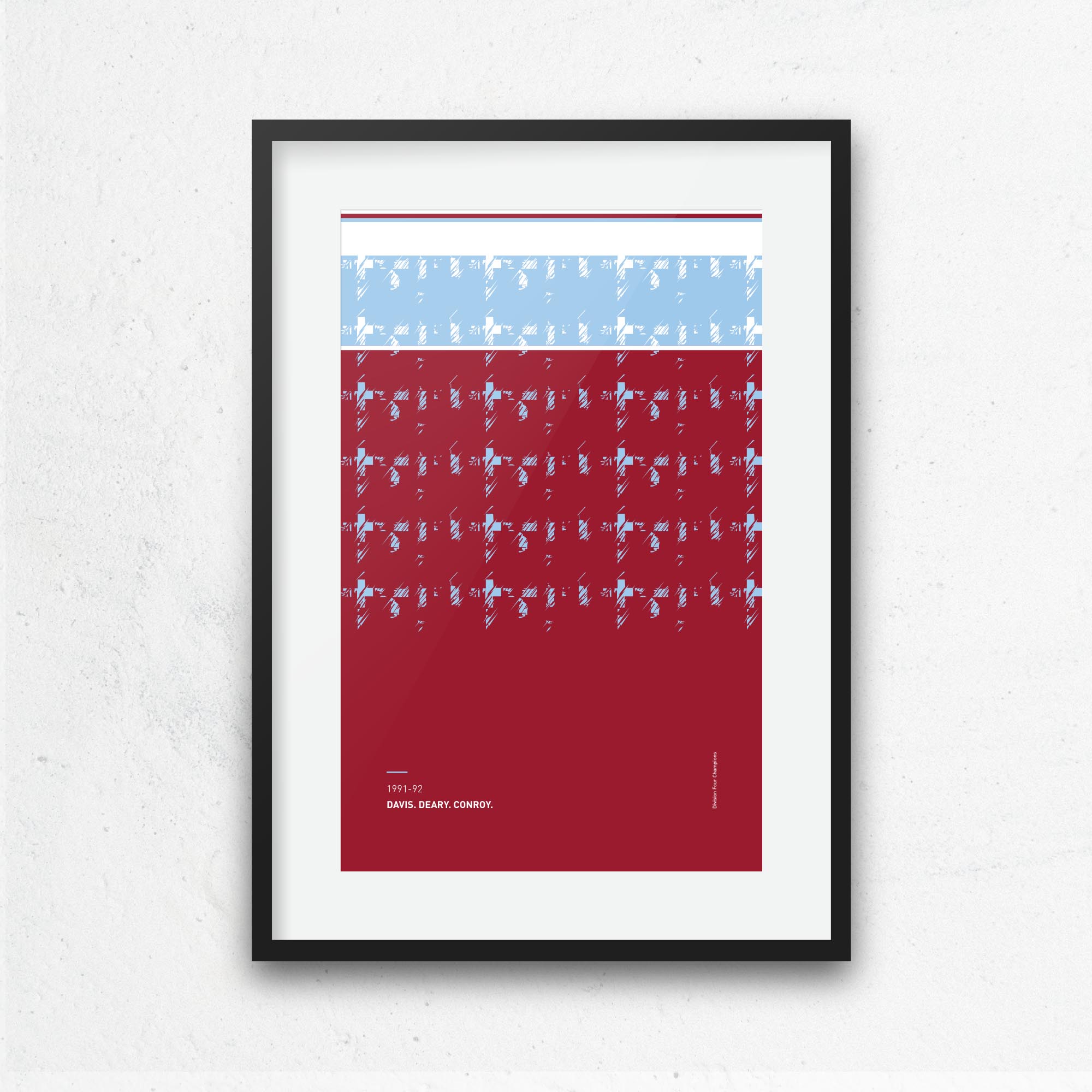 Burnley 1991-92 'Better Days' Football Print Good Team On Paper