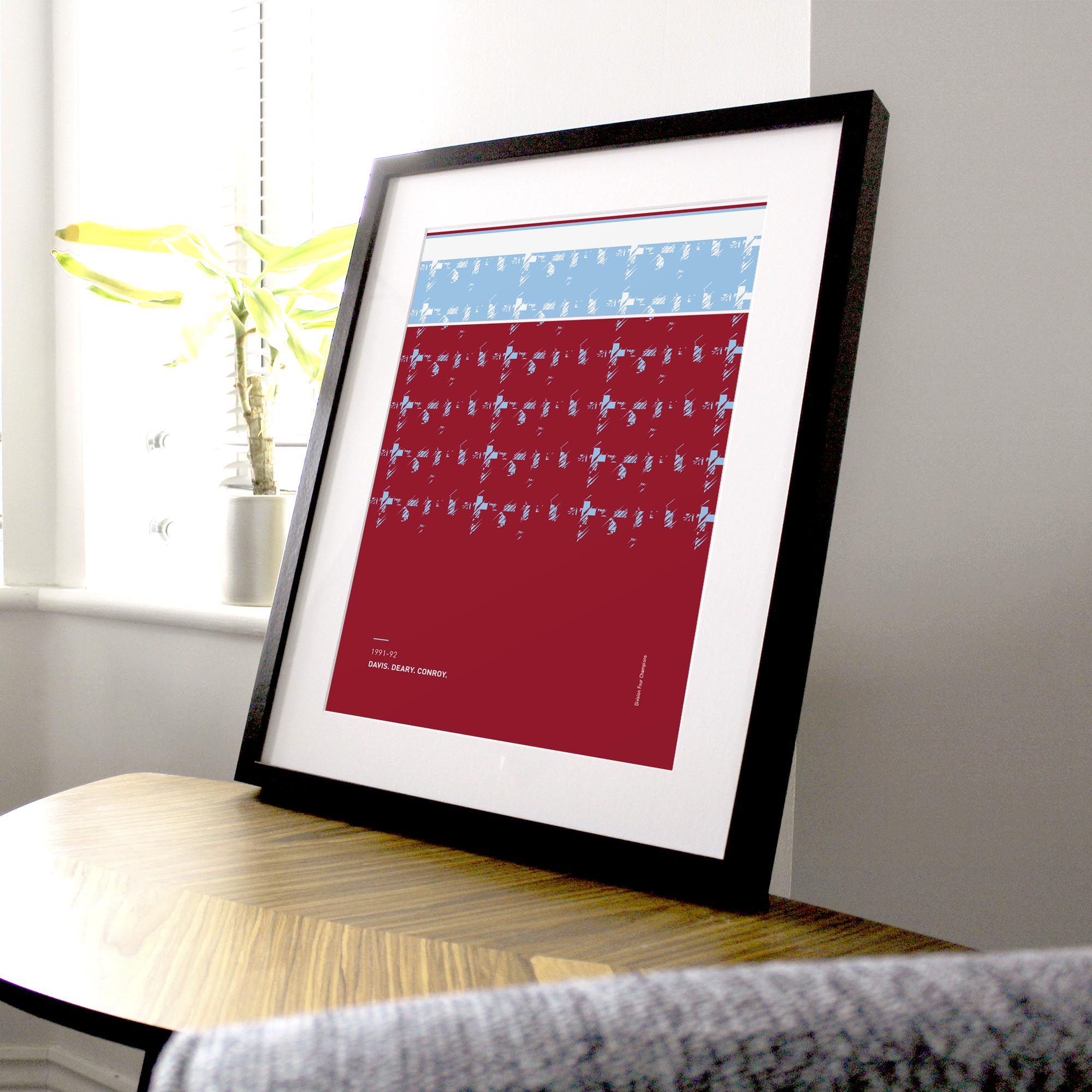 Burnley 1991-92 'Better Days' Football Print Good Team On Paper