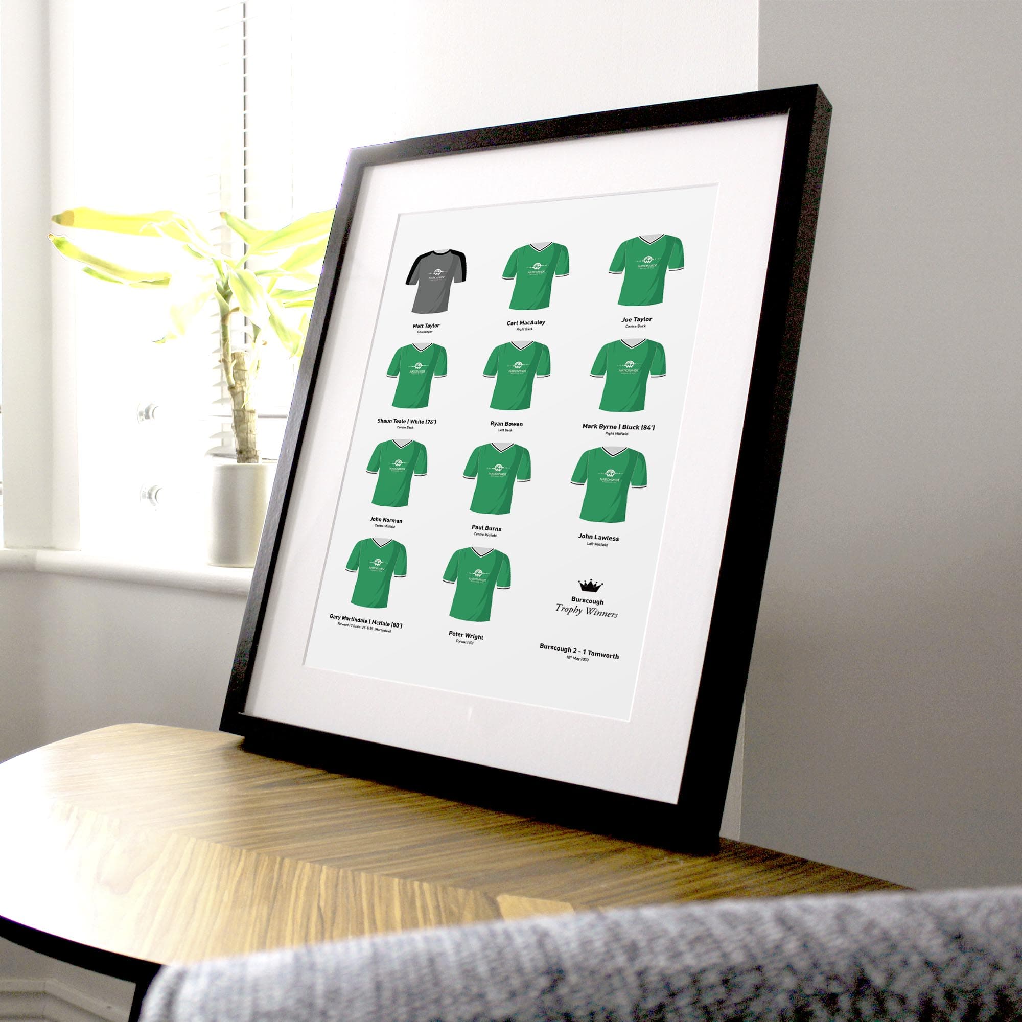 Burscough 2003 Trophy Winners Football Team Print Good Team On Paper