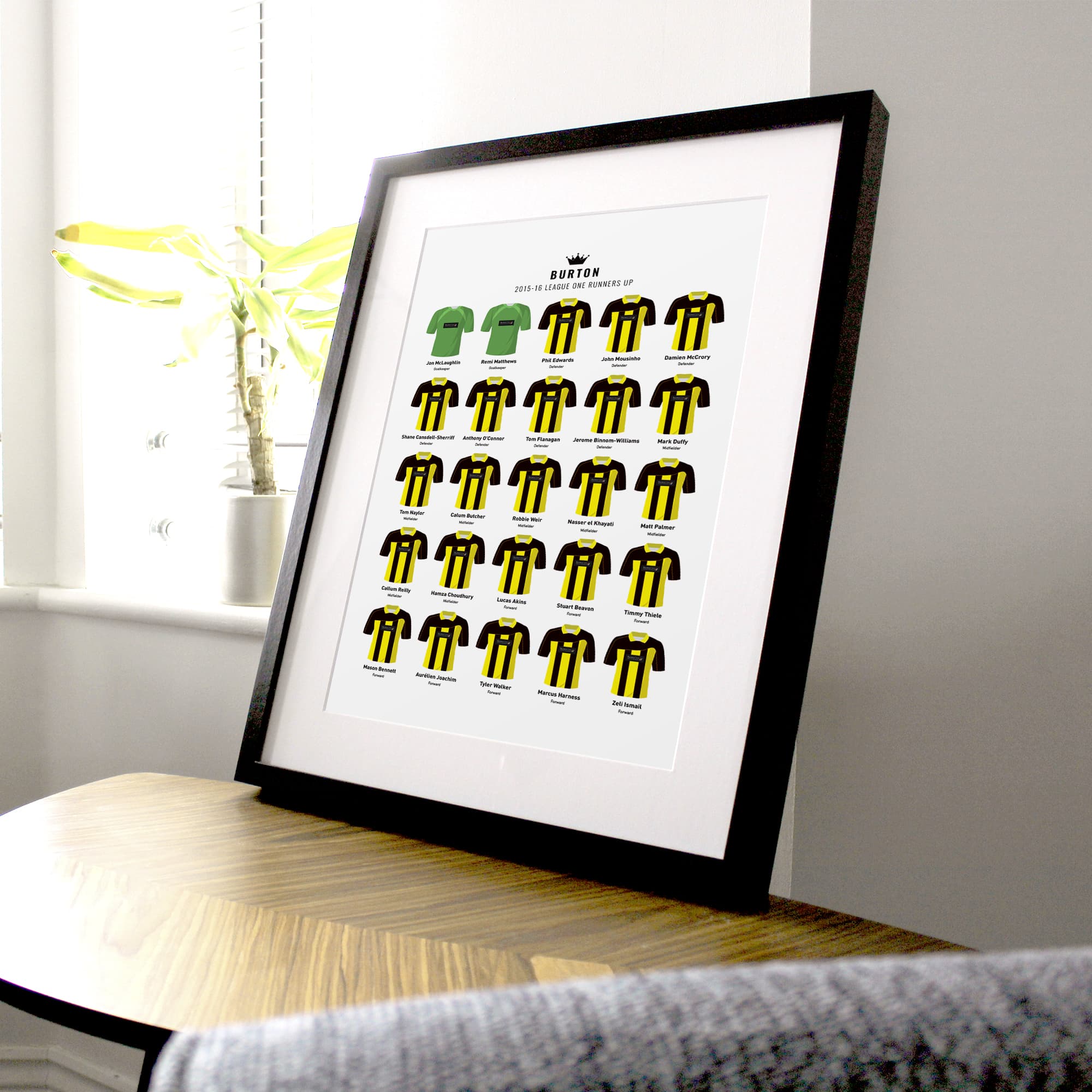 Burton 2016 League 1 Promotion Football Team Print Good Team On Paper