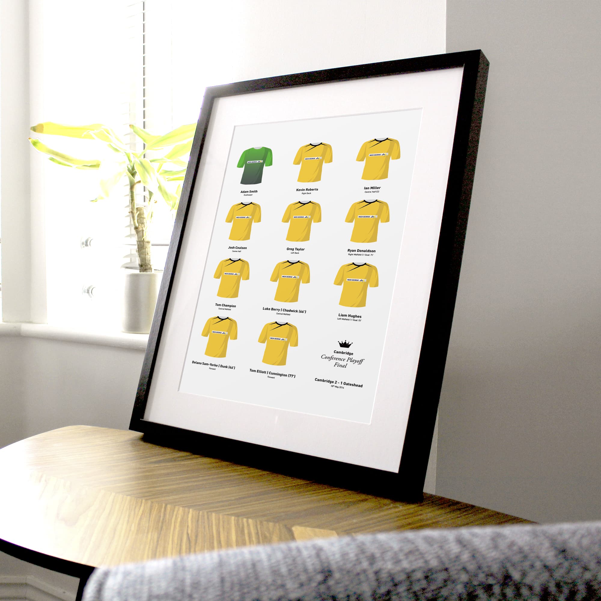 Cambridge 2014 Conference Playoff Winners Football Team Print Good Team On Paper