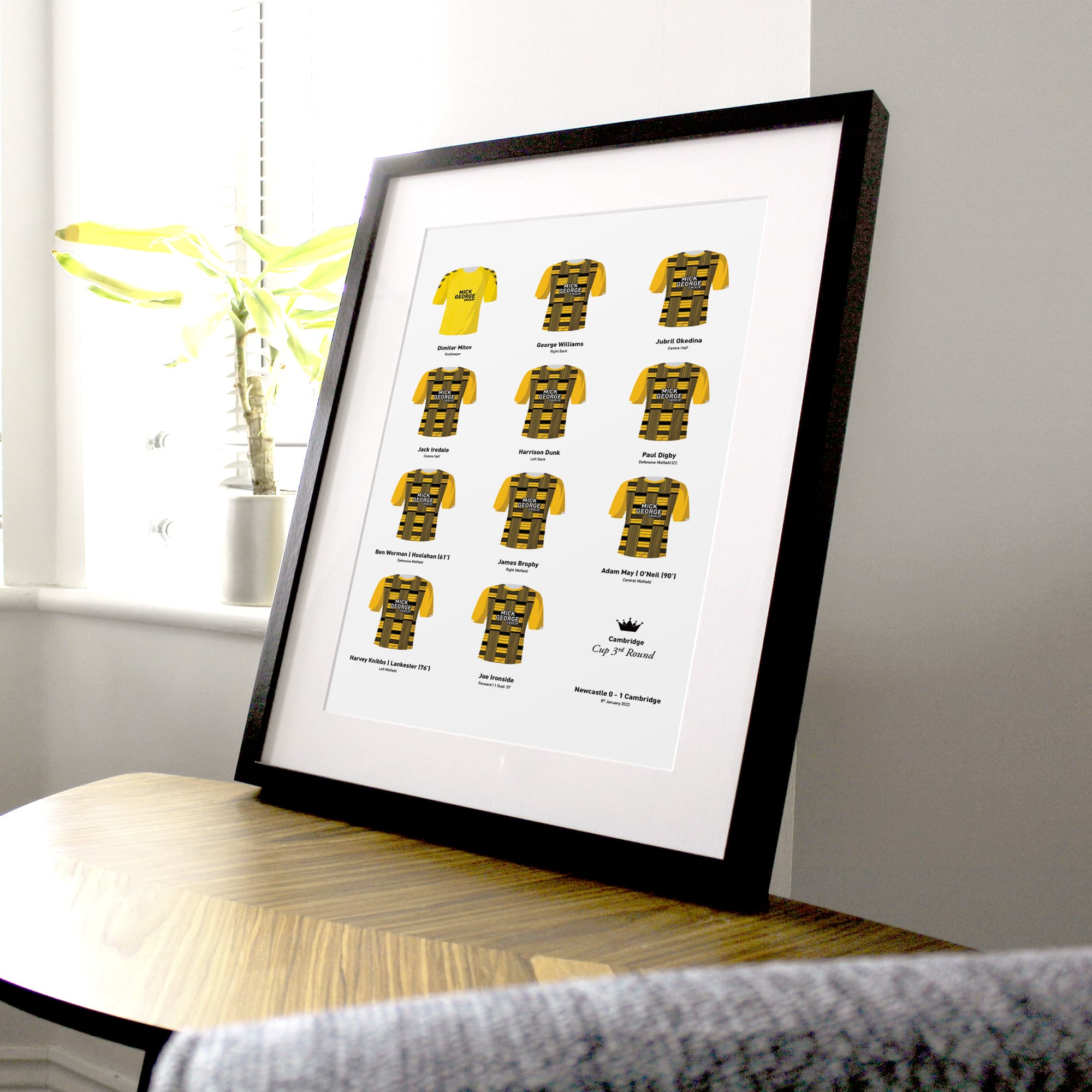 Cambridge 2022 Cup 3rd Round Winners Football Team Print Good Team On Paper