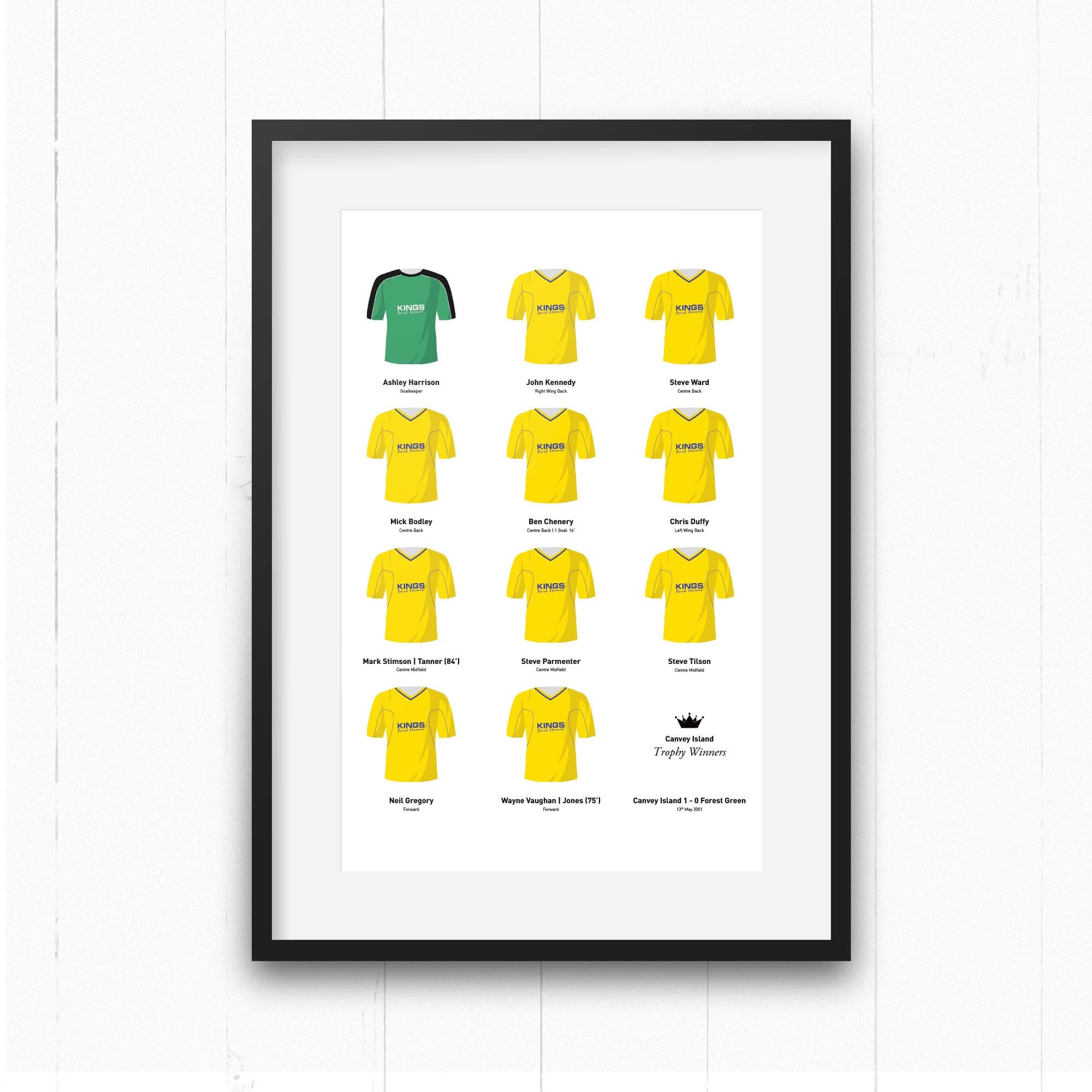 Canvey Island 2001 Trophy Winners Football Team Print Good Team On Paper