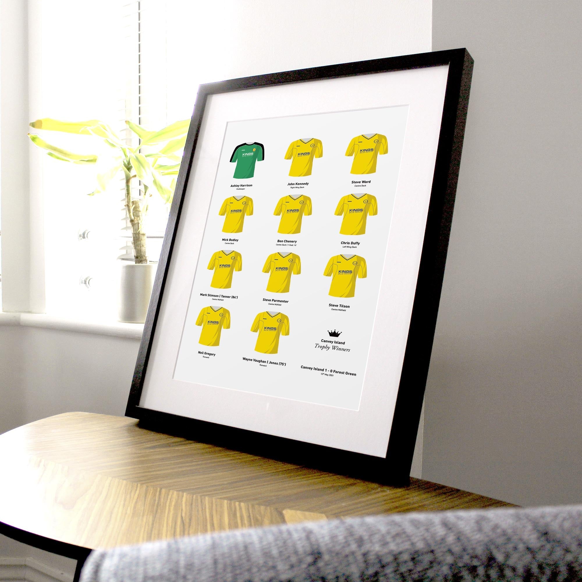 Canvey Island 2001 Trophy Winners Football Team Print Good Team On Paper