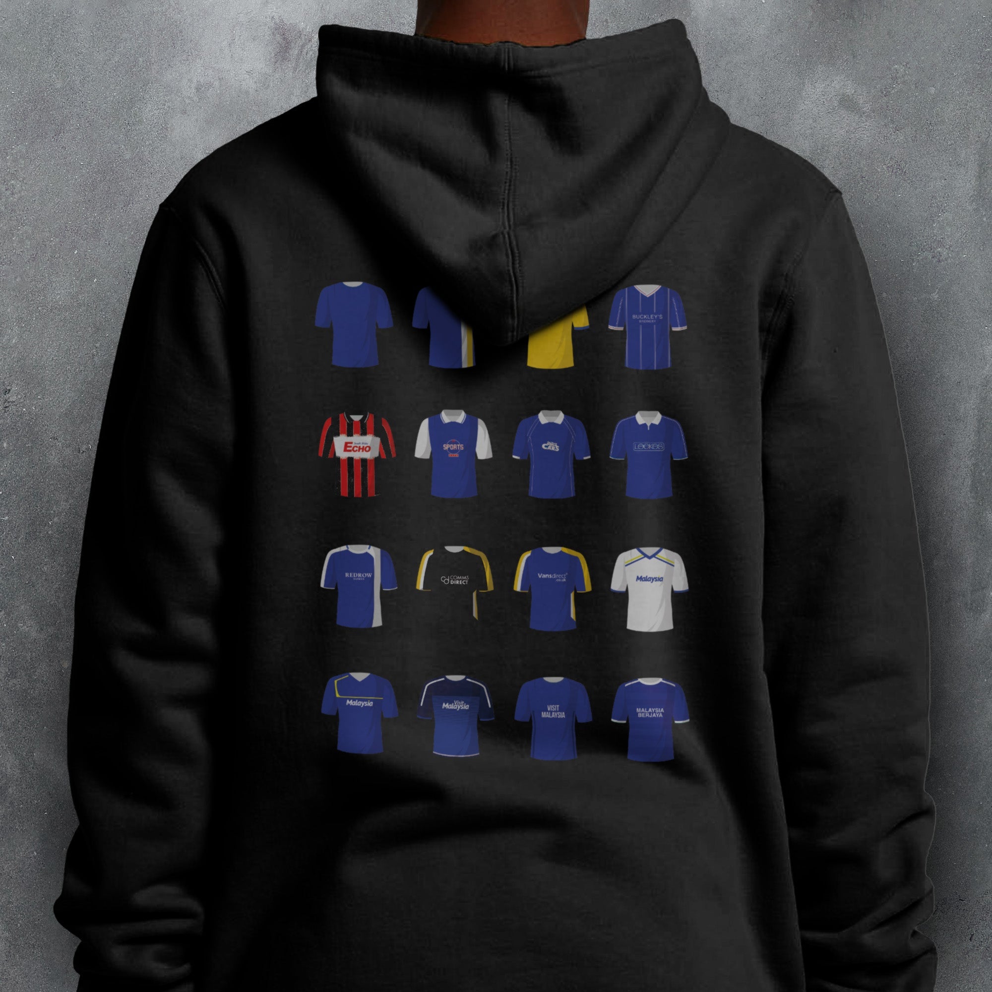 Cardiff Classic Kits Football Hoodie Good Team On Paper