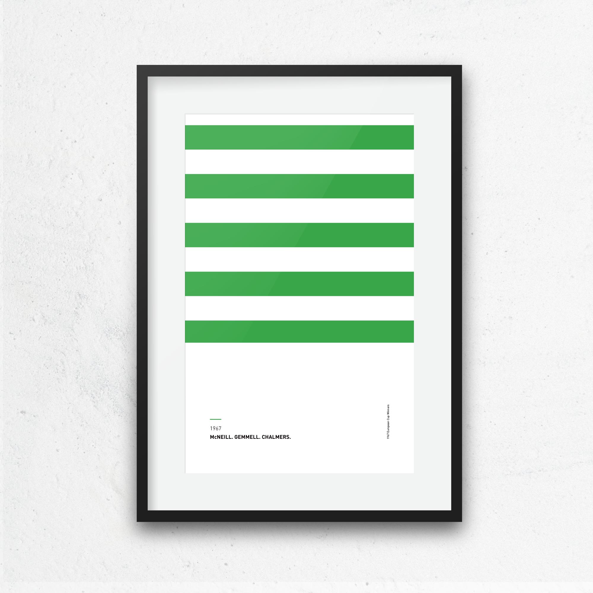 Celtic 1967 'Better Days' Football Print Good Team On Paper