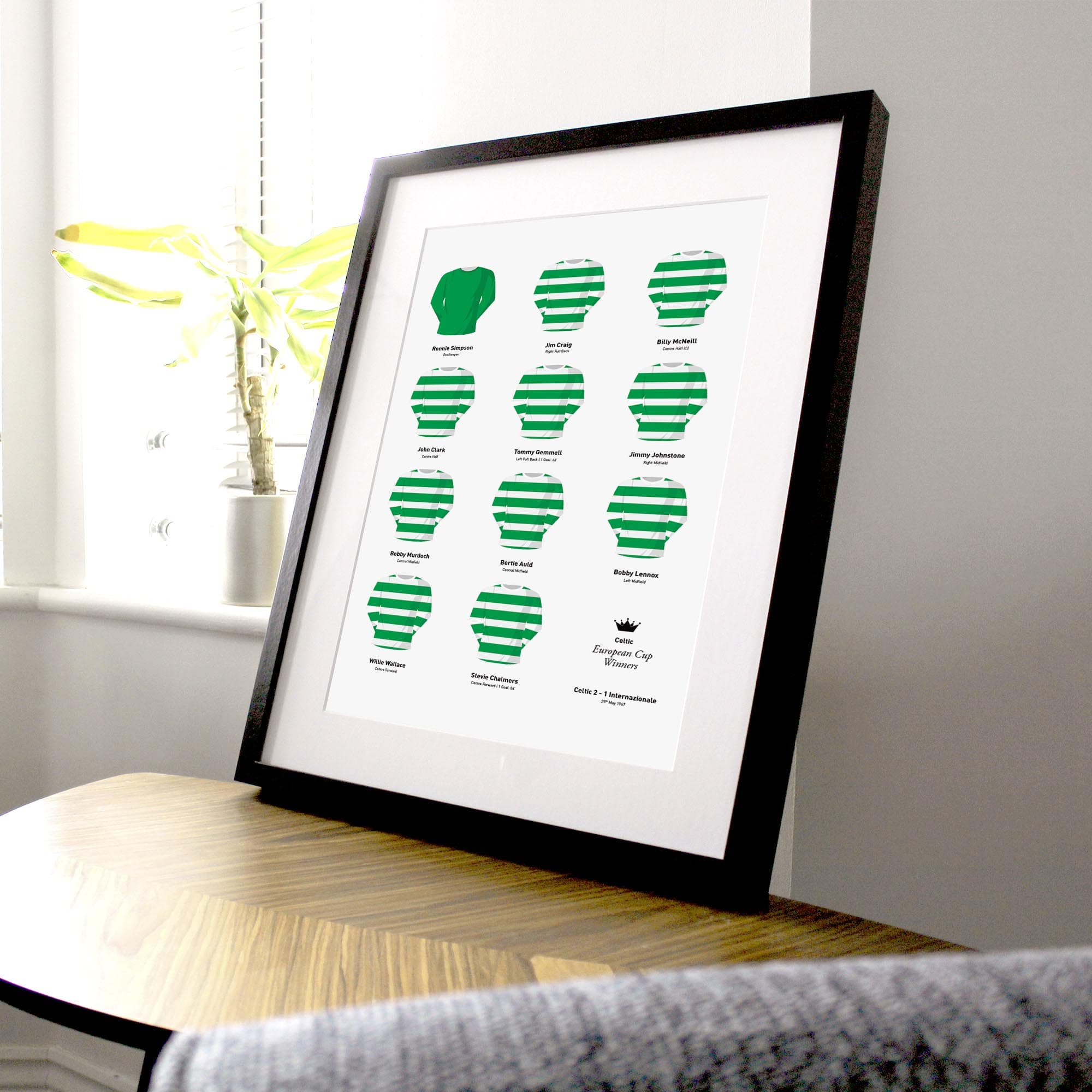 Celtic 1967 European Champions Football Team Print Good Team On Paper