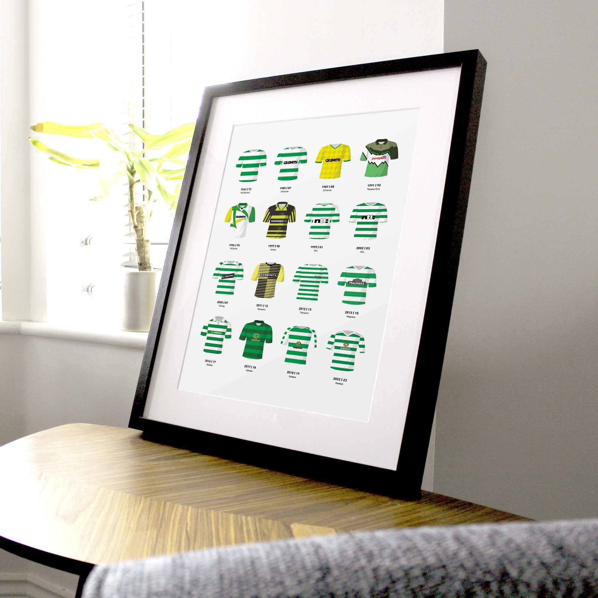 Celtic Classic Kits Football Team Print Good Team On Paper