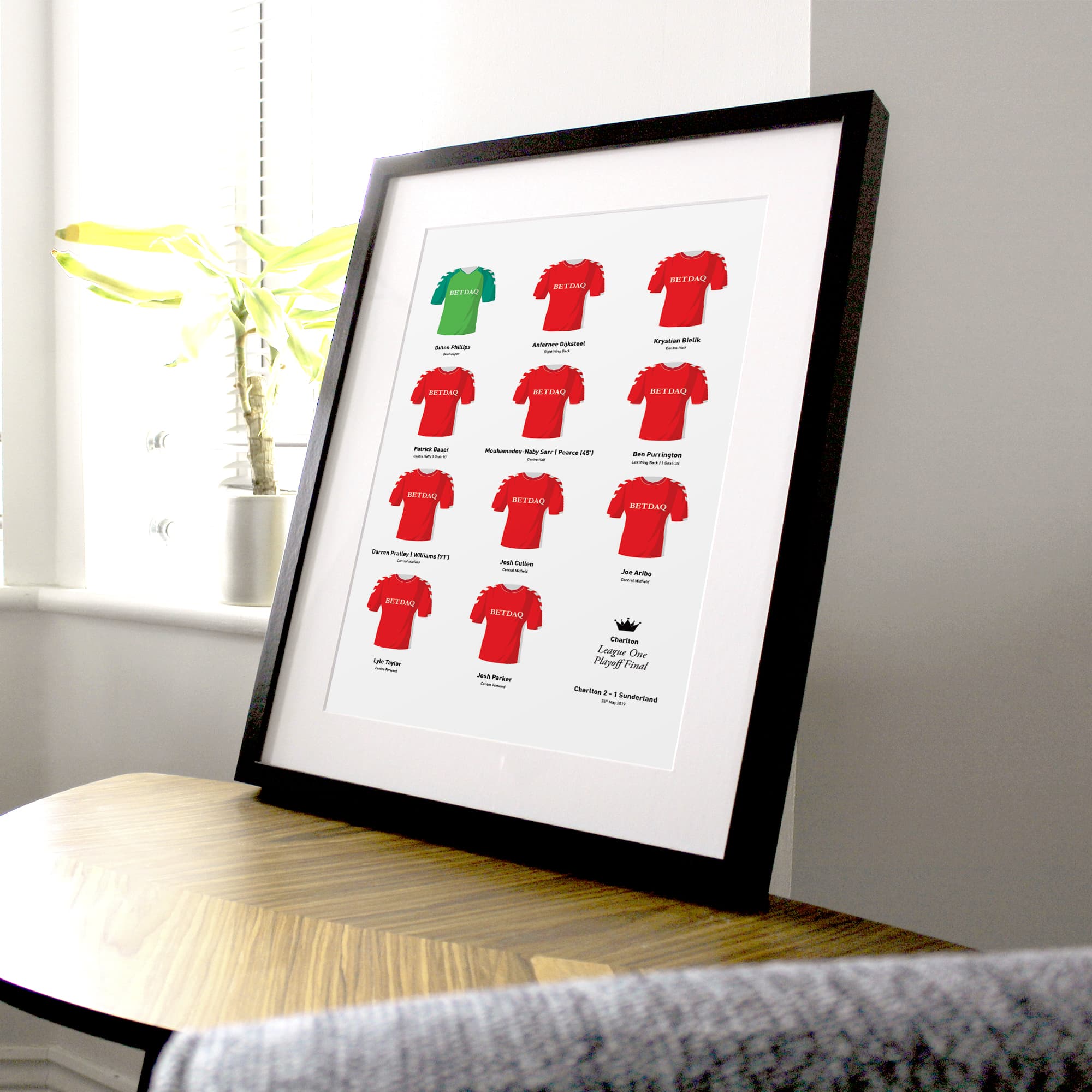 Charlton 2019 League 1 Playoff Final Winners Football Team Print Good Team On Paper