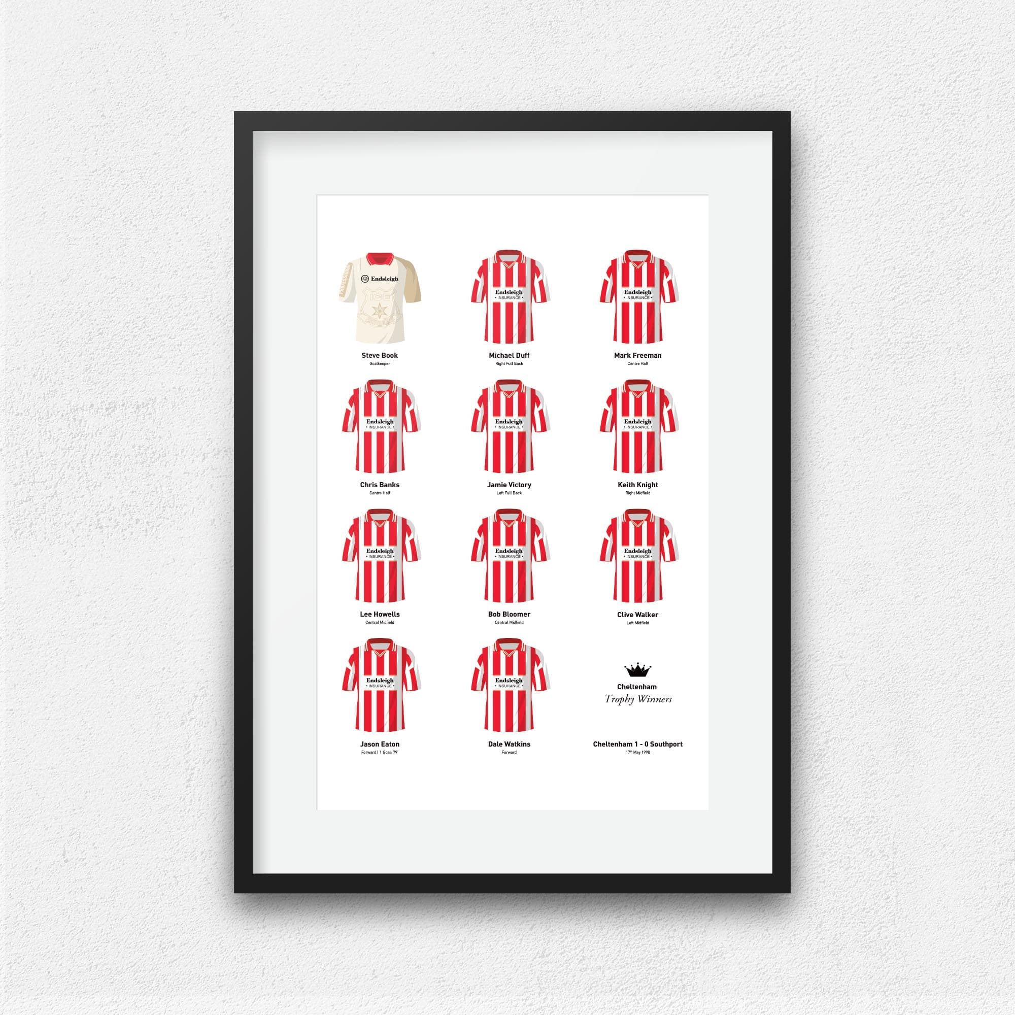 Cheltenham 1998 Trophy Winners Football Team Print Good Team On Paper