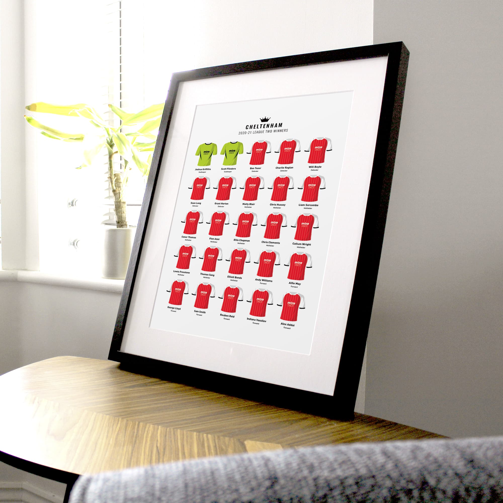 Cheltenham 2021 League 2 Winners Football Team Print Good Team On Paper