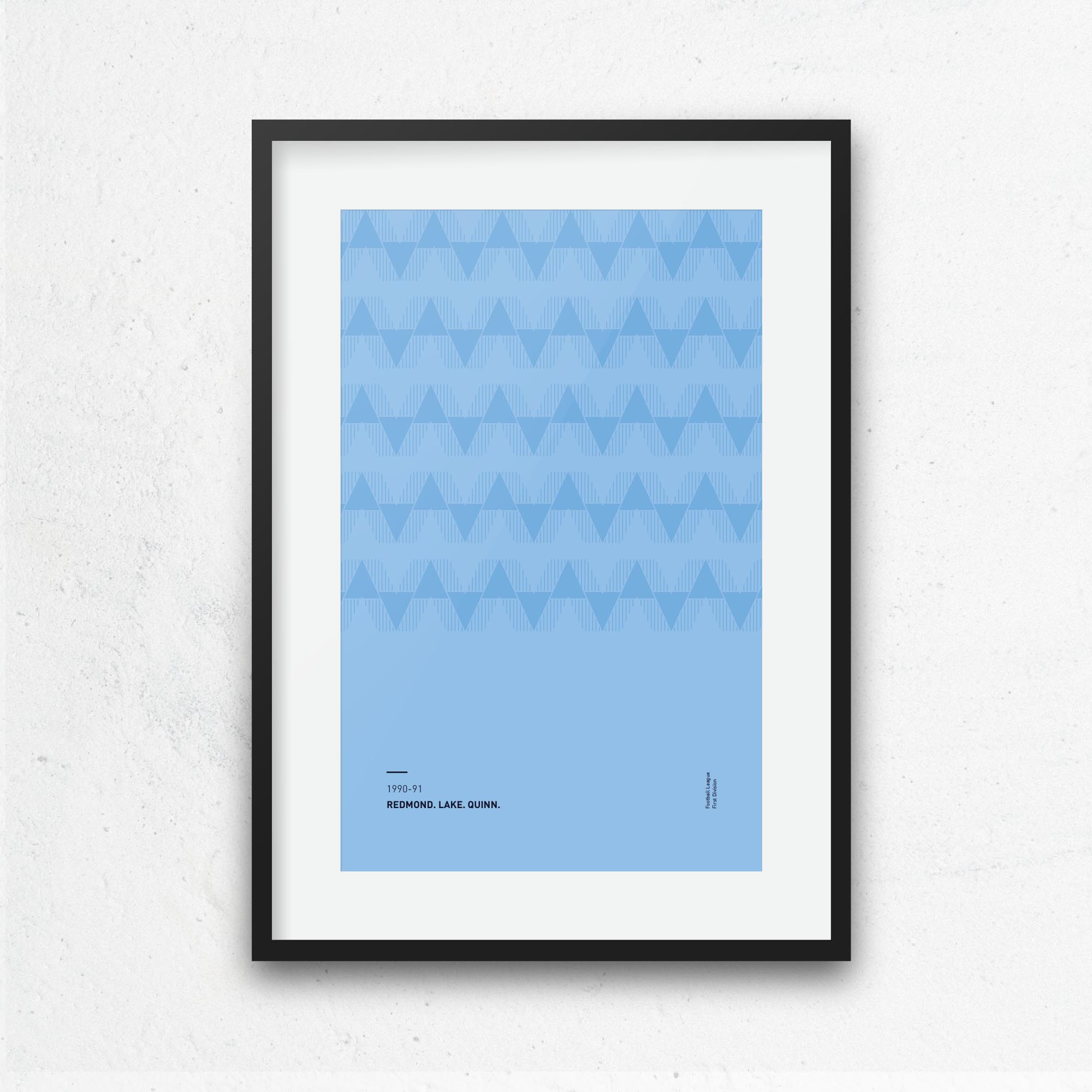 City 1990-91 'Better Days' Football Print Good Team On Paper
