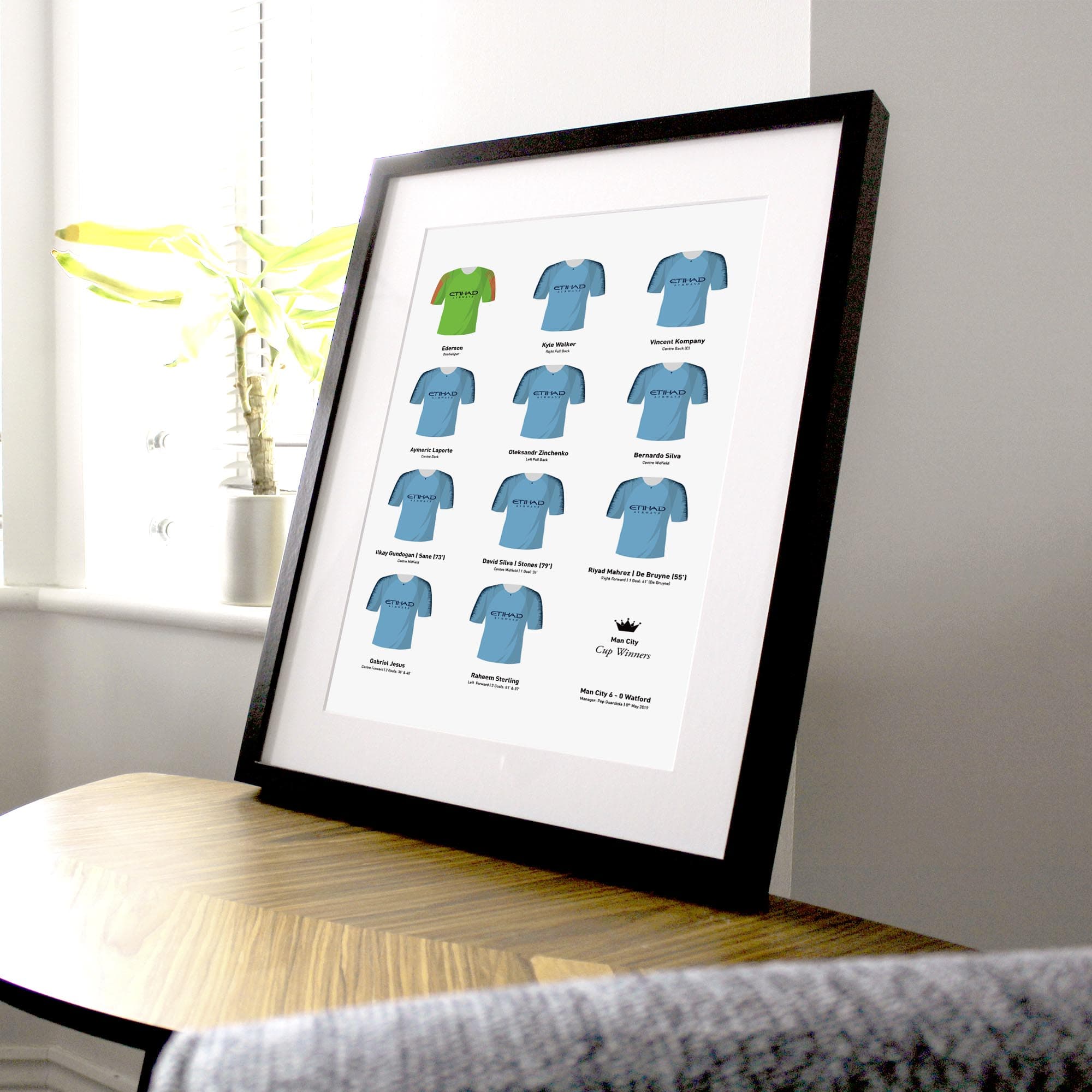 City 2019 Cup Winners Football Team Print Good Team On Paper