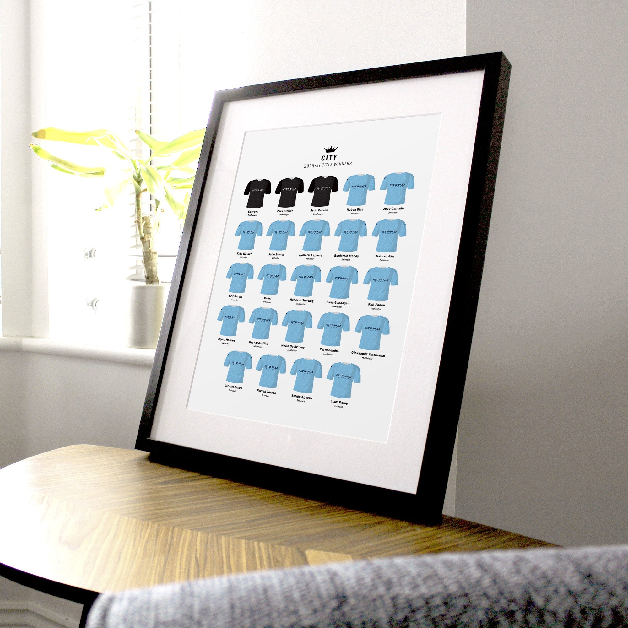 City 2021 Title Winners Football Team Print Good Team On Paper