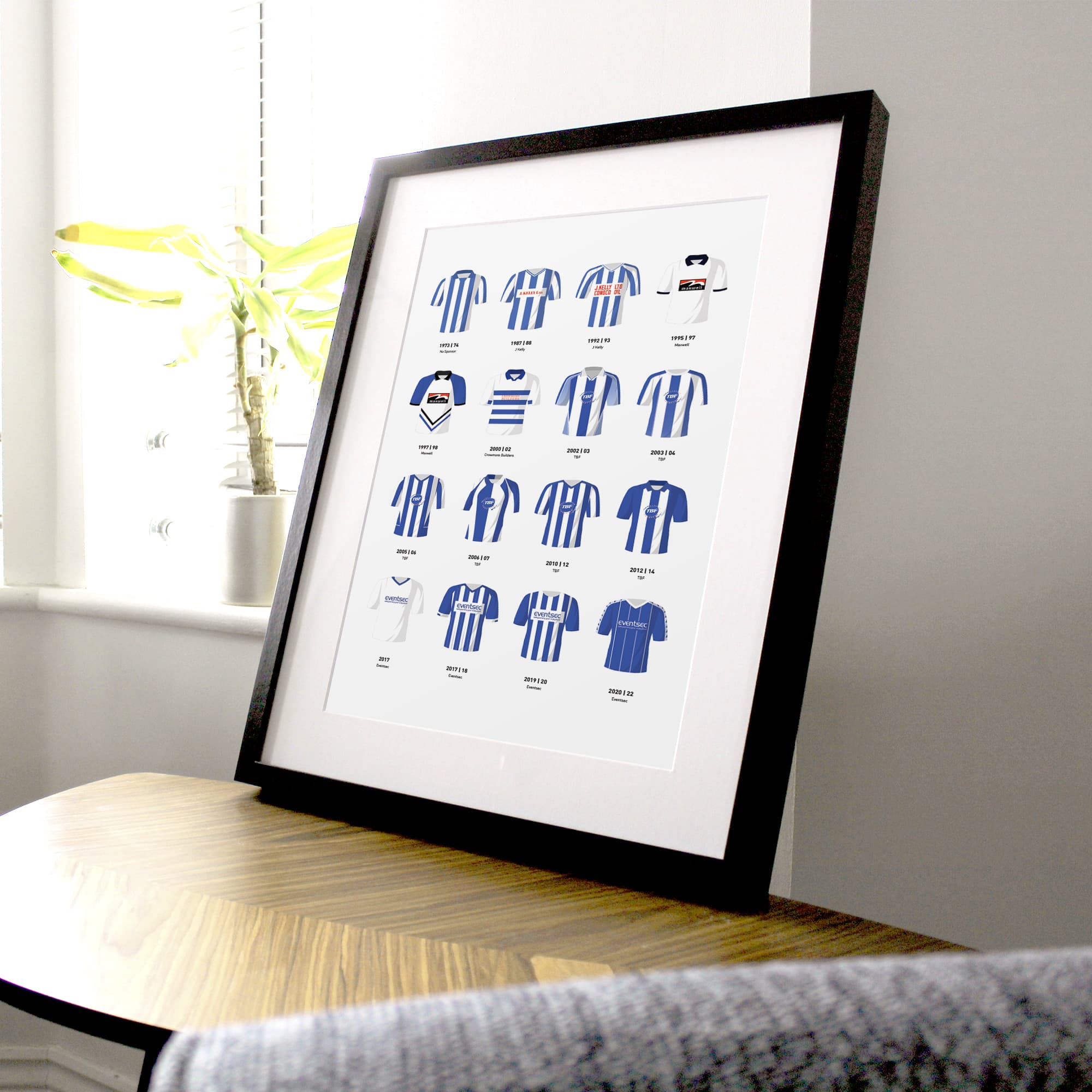 Coleraine Classic Kits Football Team Print Good Team On Paper