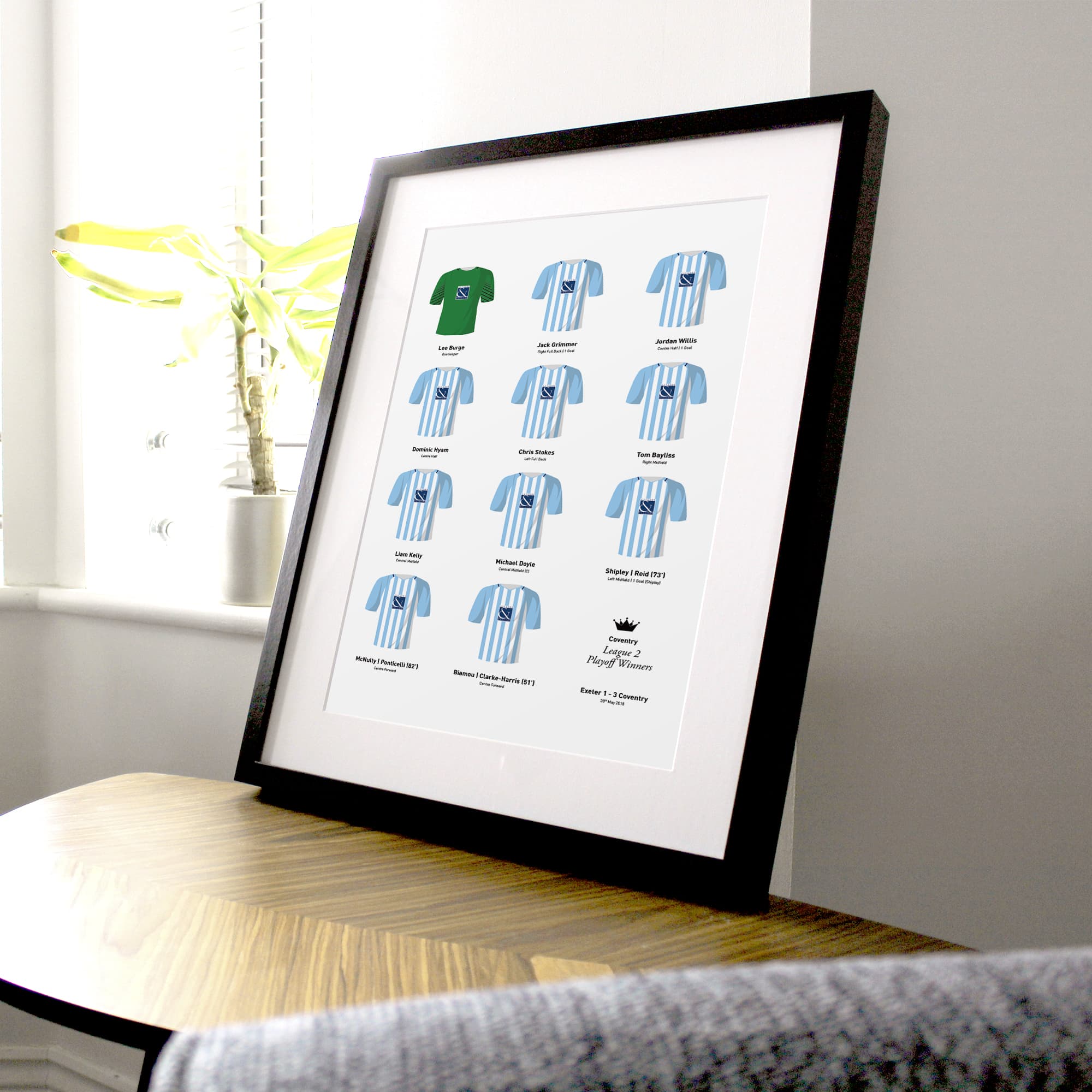 Coventry 2018 League 2 Playoff Winners Football Team Print Good Team On Paper
