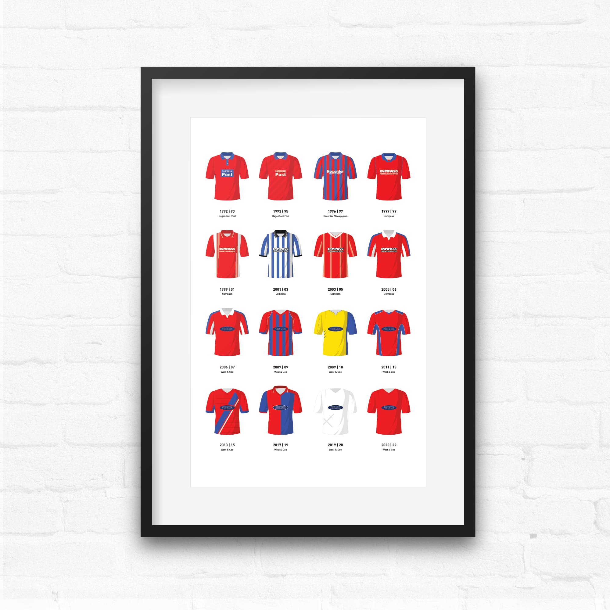Dagenham Classic Kits Football Team Print Good Team On Paper