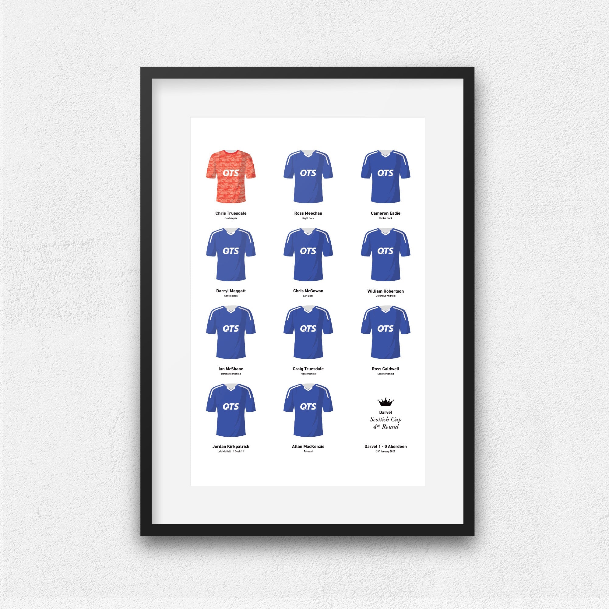 Darvel 2023 Scottish 4th Round Winners Football Team Print Good Team On Paper