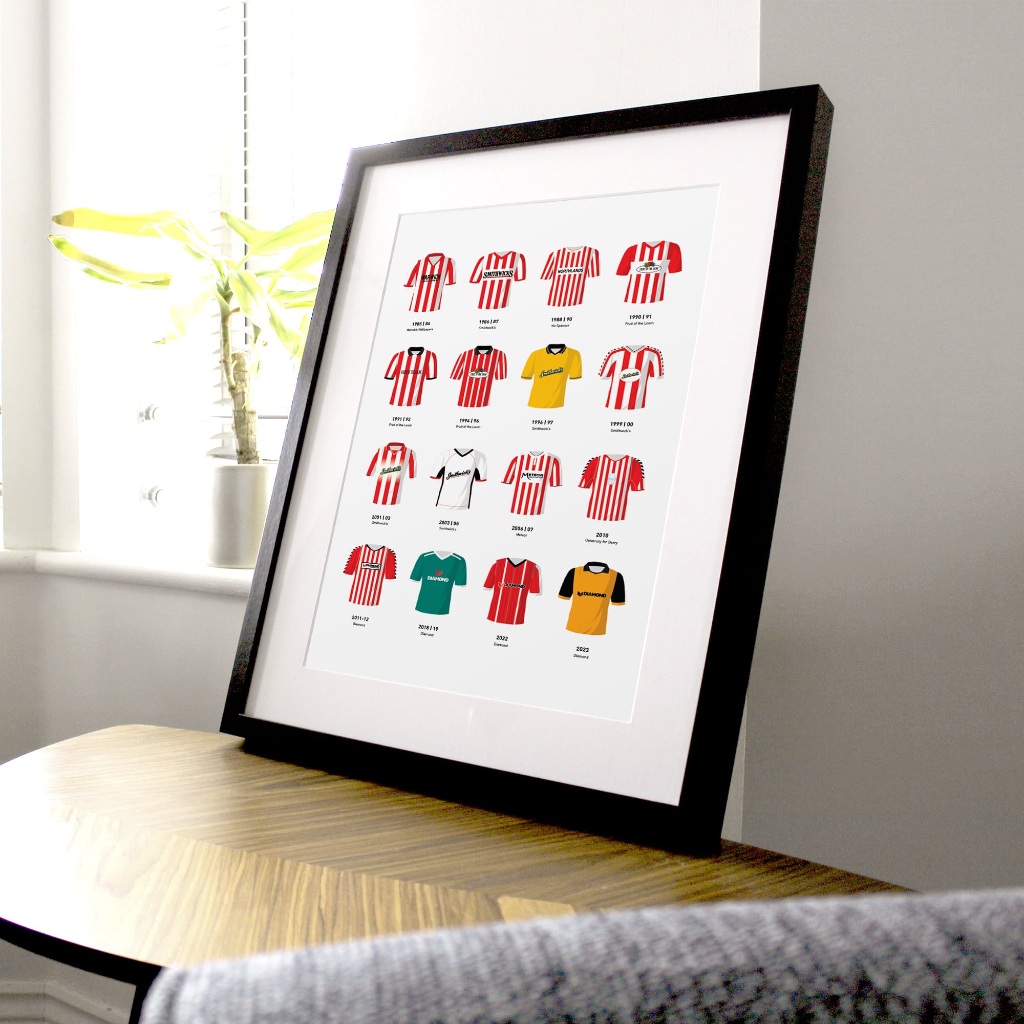 Derry Classic Kits Football Team Print Good Team On Paper